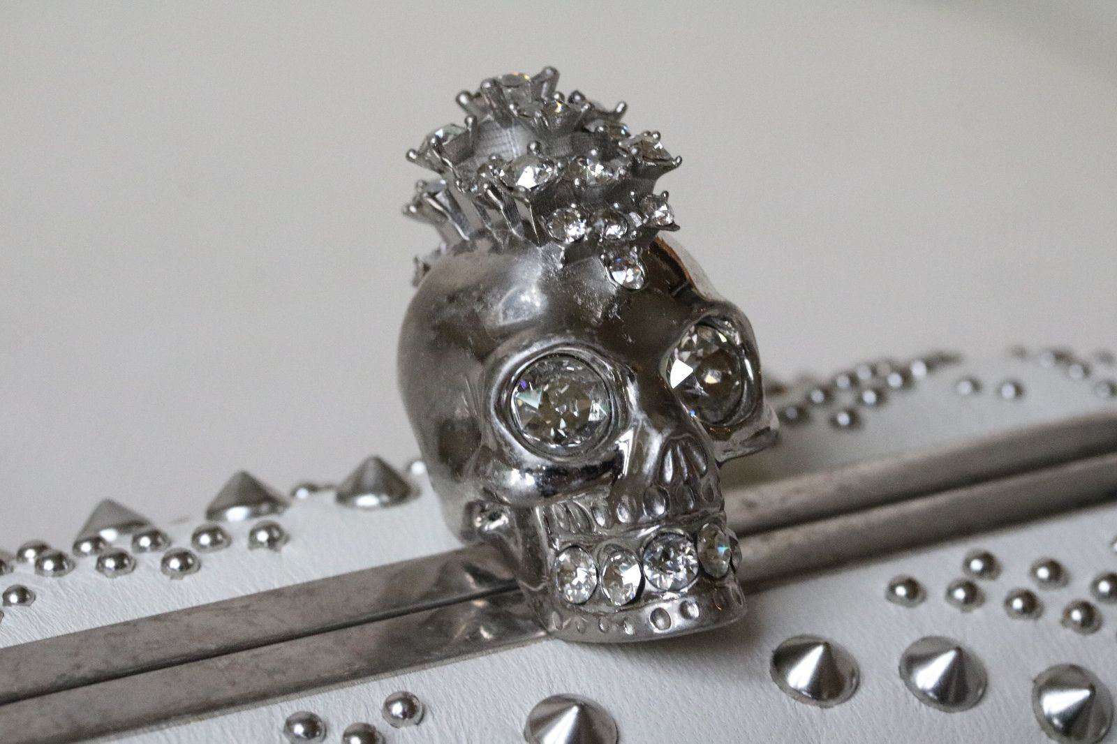 ALEXANDER MCQUEEN NAPPA LEATHER SKULL BOX CLUTCH - Image 2