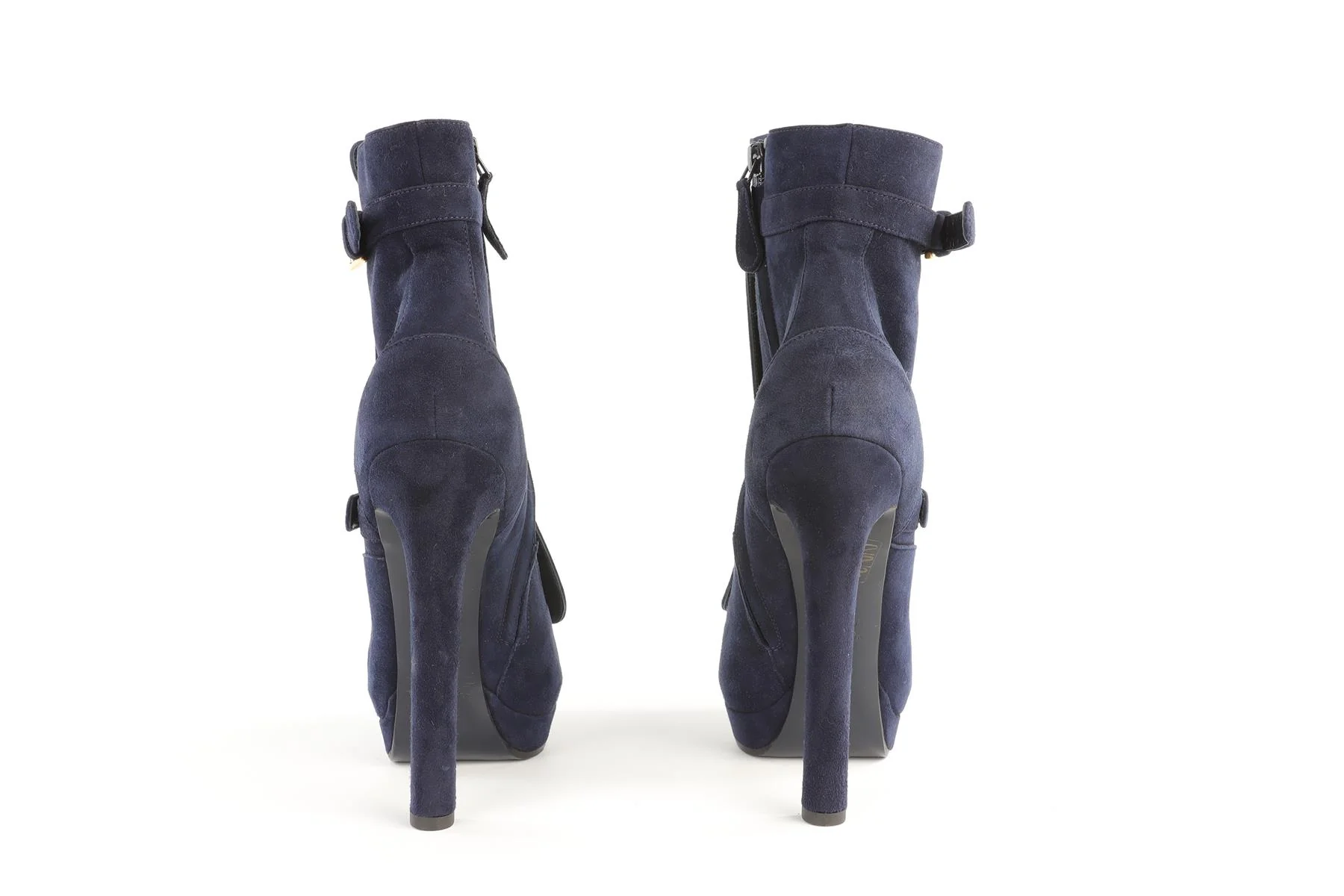 ALEXANDER MCQUEEN NAVY SUEDE ANKLE BOOTS - Image 5