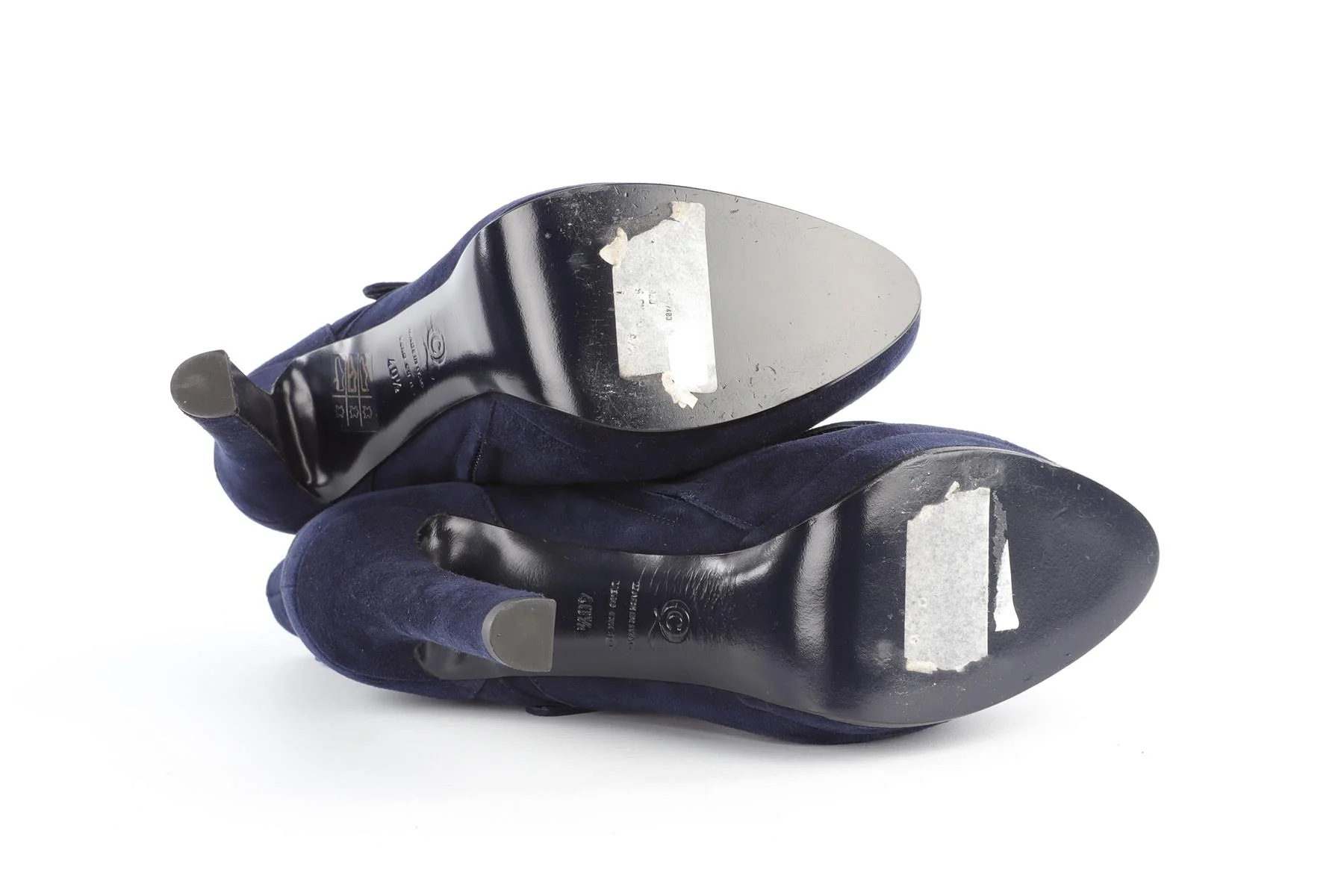 ALEXANDER MCQUEEN NAVY SUEDE ANKLE BOOTS - Image 6