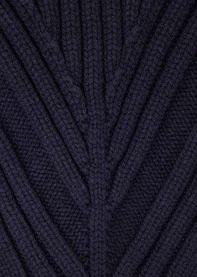 ALEXANDER MCQUEEN NAVY ZIPPED WOOL BLEND SWEATER SMALL - Image 4