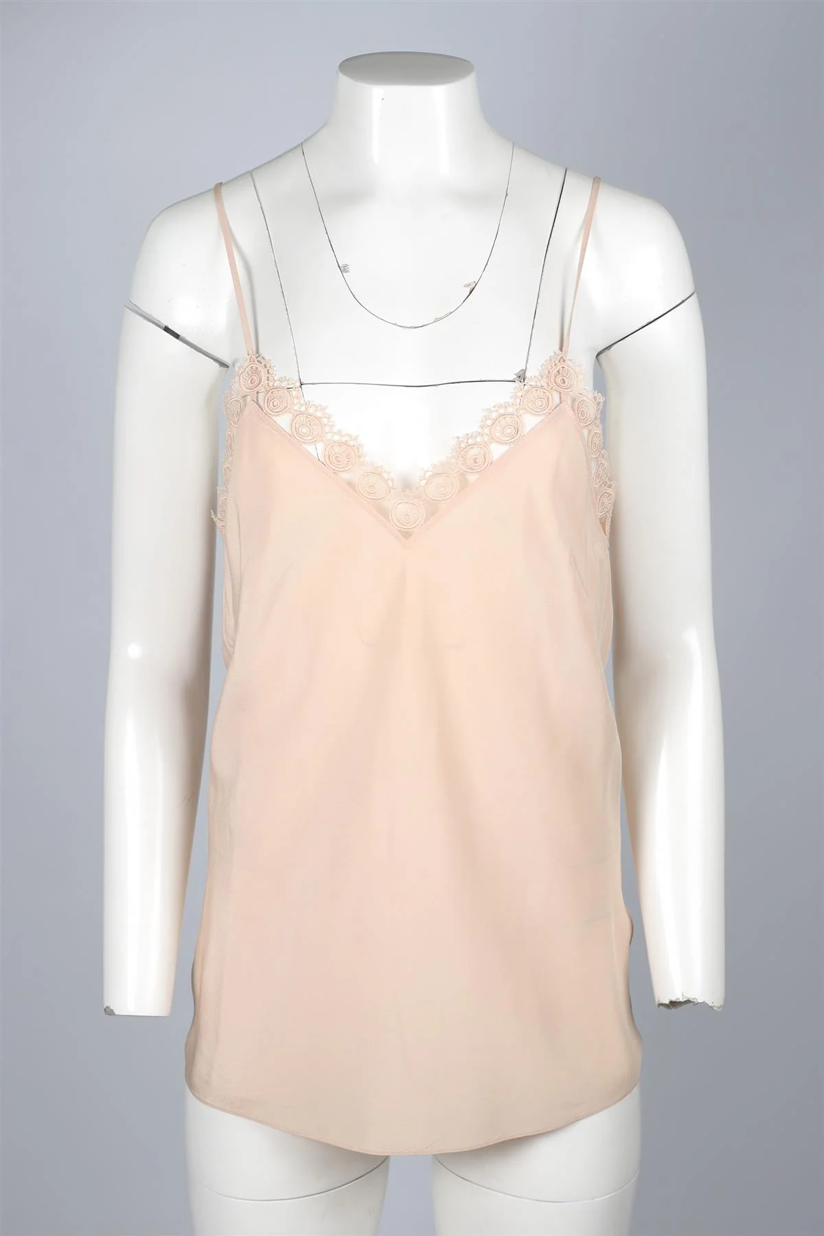 ALEXANDER MCQUEEN NUDE SILK TOP IT 40 UK 8 - Image 2