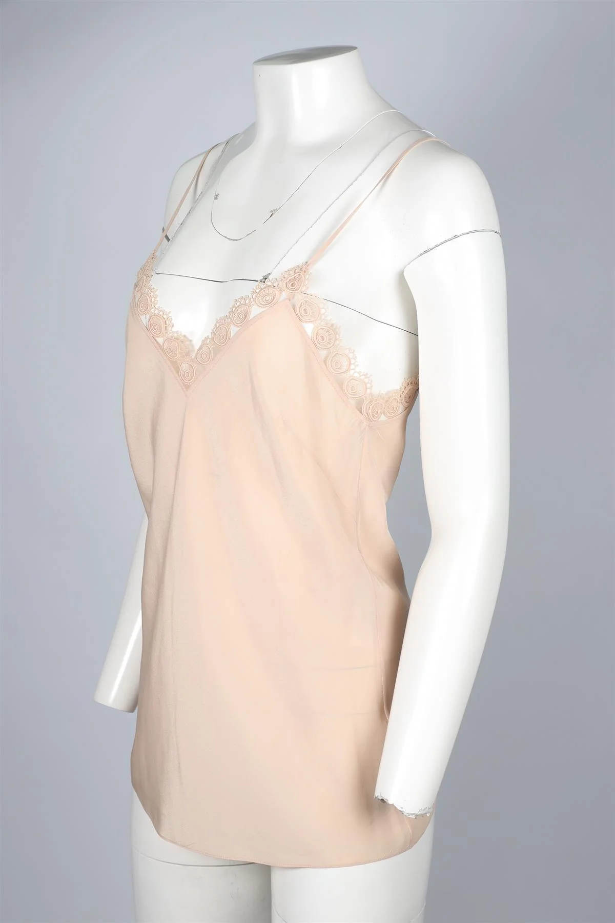 ALEXANDER MCQUEEN NUDE SILK TOP IT 40 UK 8 - Image 3