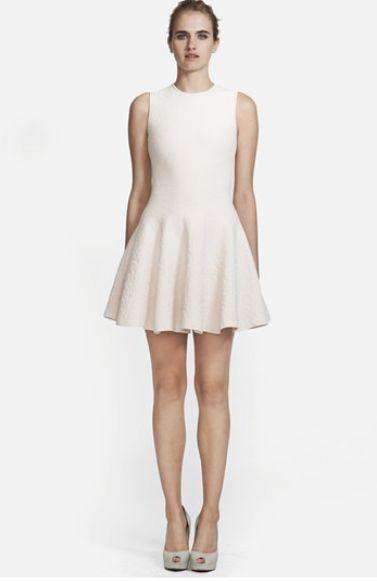 ALEXANDER MCQUEEN PINK EMBOSSED DRESS LARGE - Image 2