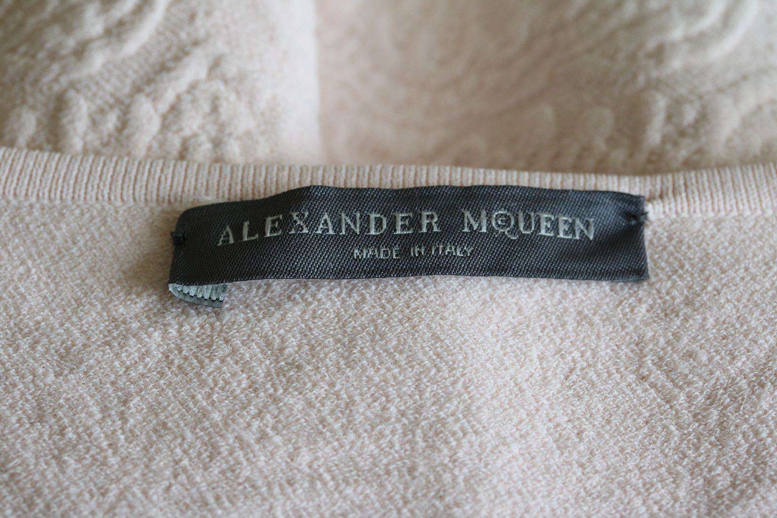 ALEXANDER MCQUEEN PINK EMBOSSED DRESS LARGE - Image 7