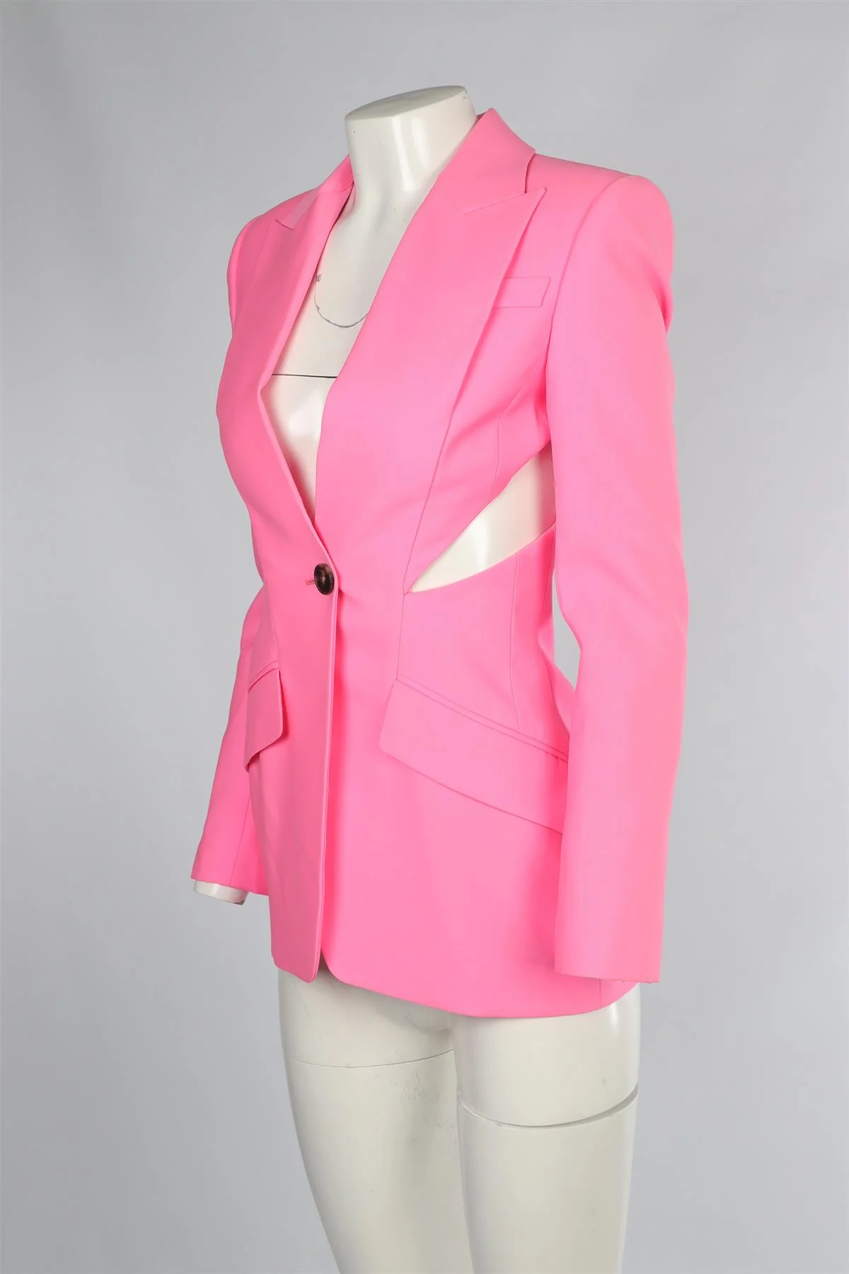 ALEXANDER MCQUEEN PINK WOOL BLAZER IT 40 UK 8 - Image 3