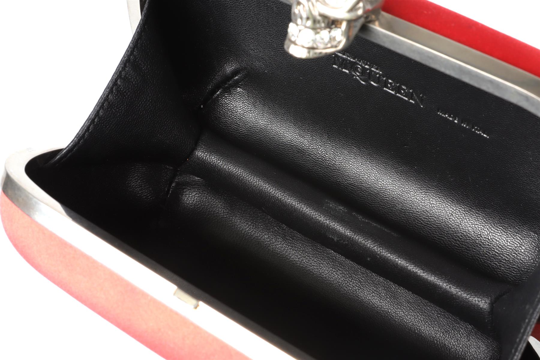 ALEXANDER MCQUEEN RED SATIN CLUTCH - Image 12