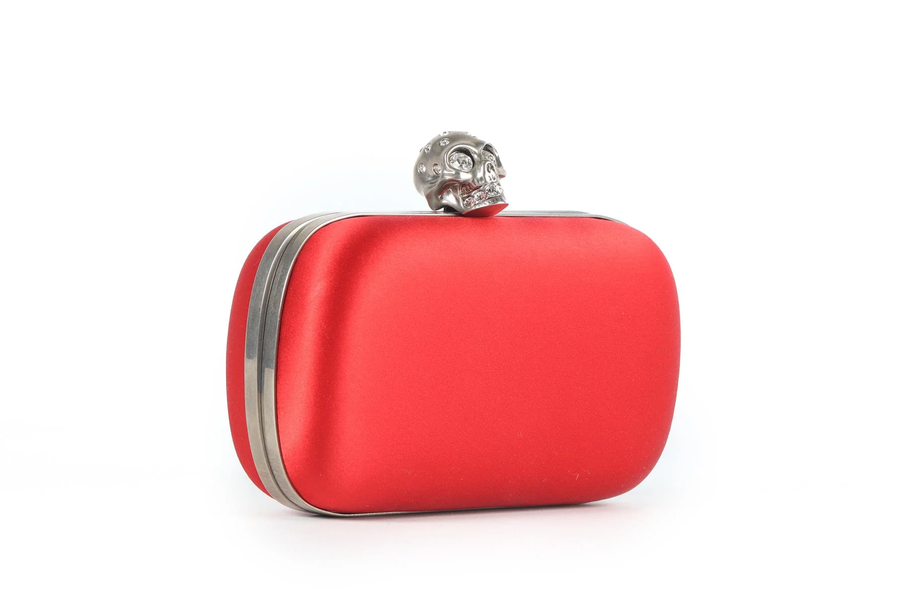 ALEXANDER MCQUEEN RED SATIN CLUTCH - Image 3