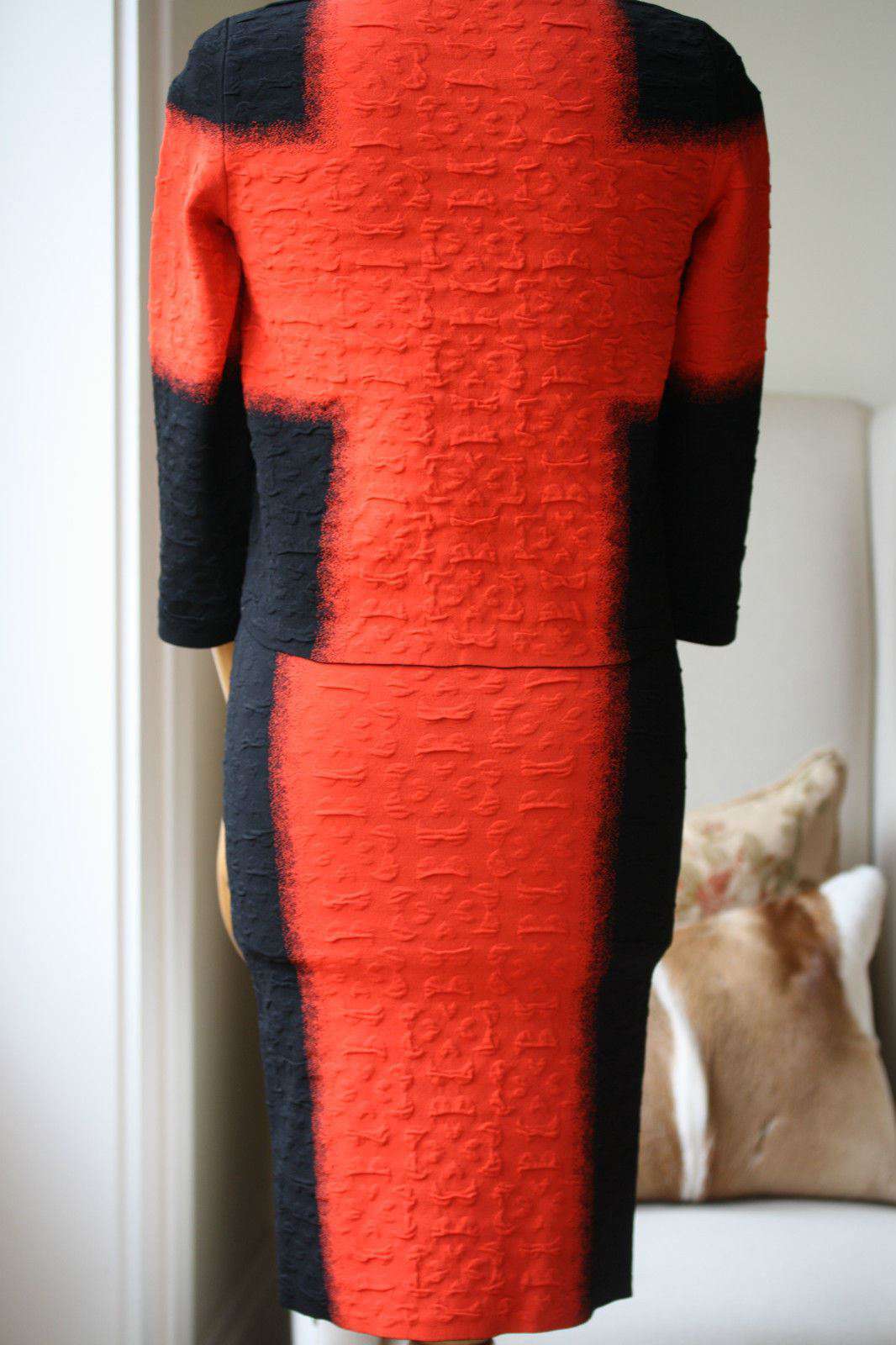 ALEXANDER MCQUEEN RED SPRAY CROSS TOP AND SKIRT XXS & XS - Image 7