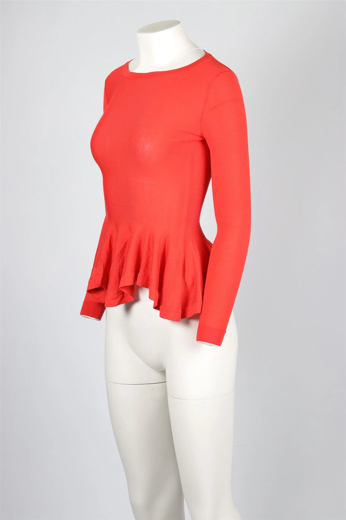 ALEXANDER MCQUEEN RED WOOL TOP XSMALL - Image 3