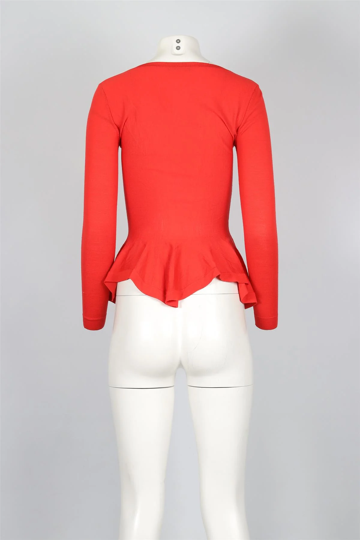 ALEXANDER MCQUEEN RED WOOL TOP XSMALL - Image 4