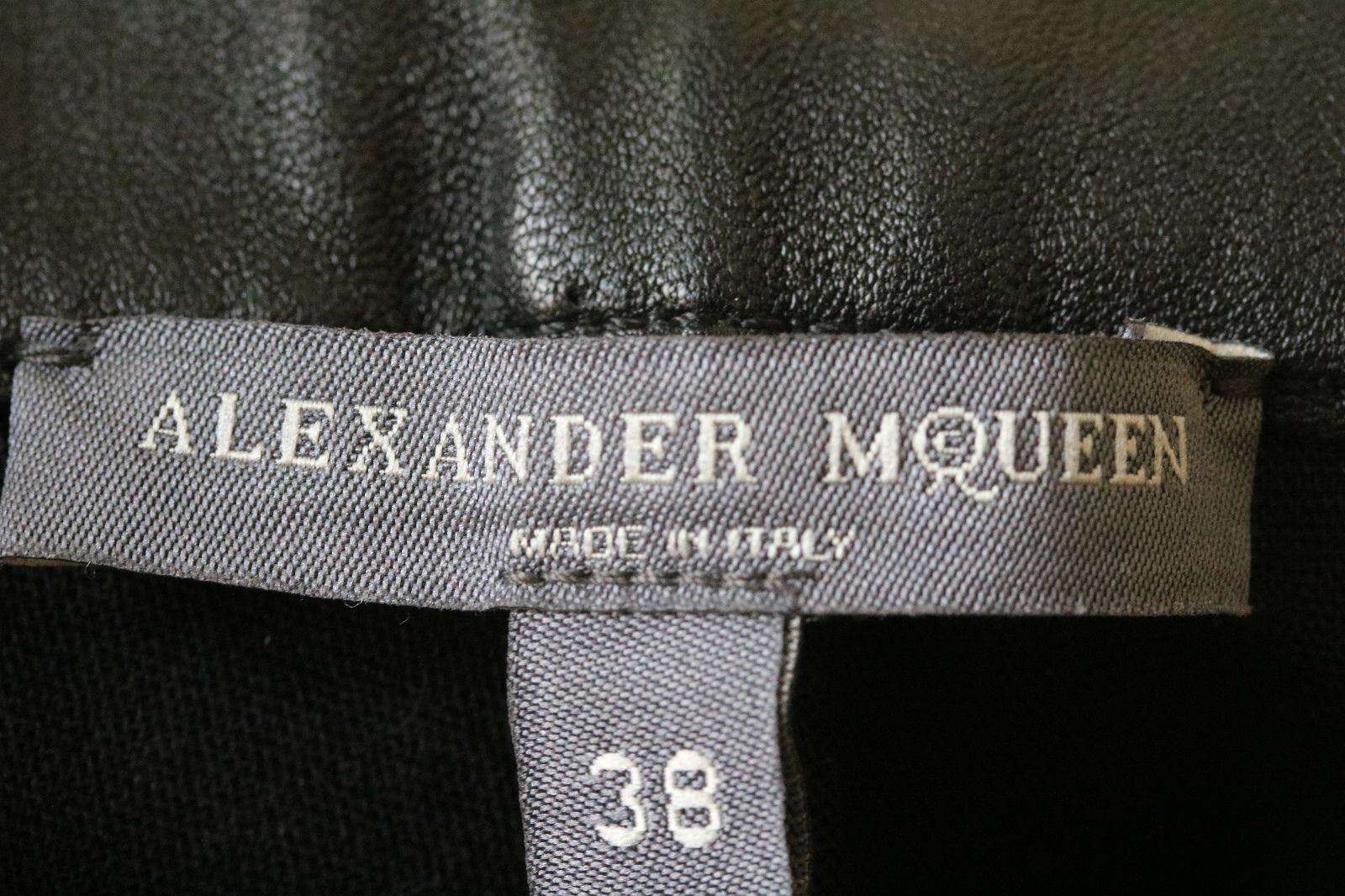 ALEXANDER MCQUEEN SIDE STRIPED LEATHER TROUSERS IT 38 UK 6 - Image 5