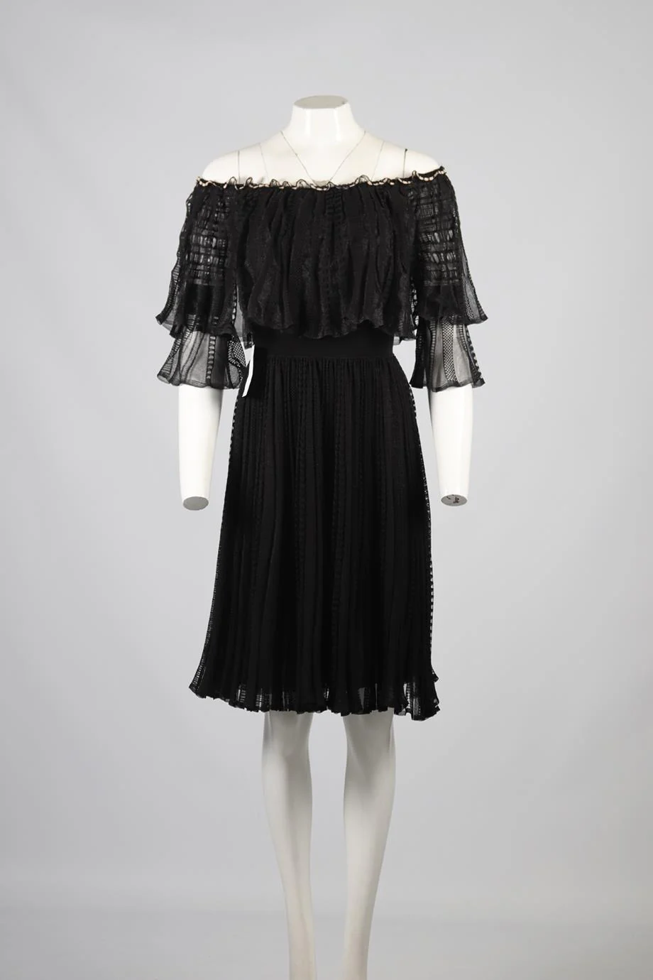 ALEXANDER MCQUEEN SILK BLEND MIDI DRESS MEDIUM - Image 2