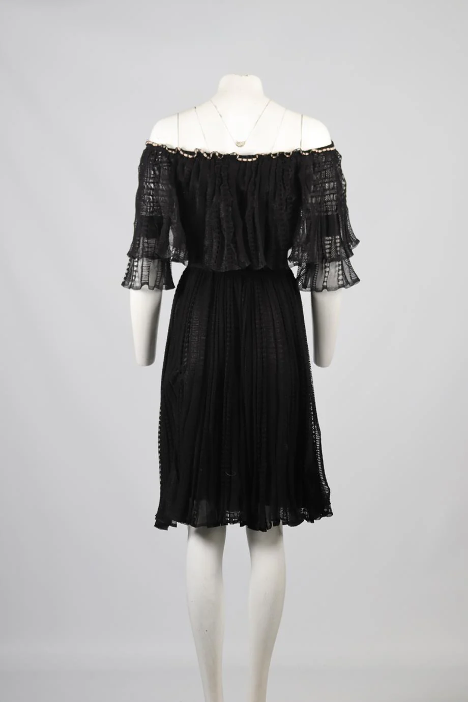 ALEXANDER MCQUEEN SILK BLEND MIDI DRESS MEDIUM - Image 4