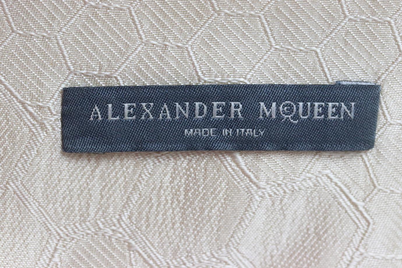 ALEXANDER MCQUEEN SILK JACQUARD DRESS IT 40 UK 8 - Image 5