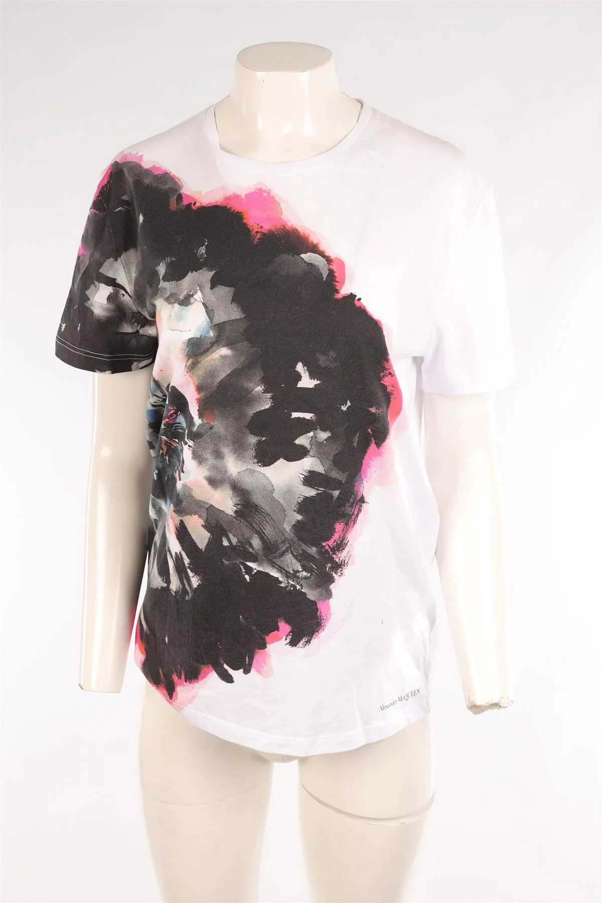ALEXANDER MCQUEEN WHITE MEN'S COTTON T-SHIRT MEDIUM - Image 2