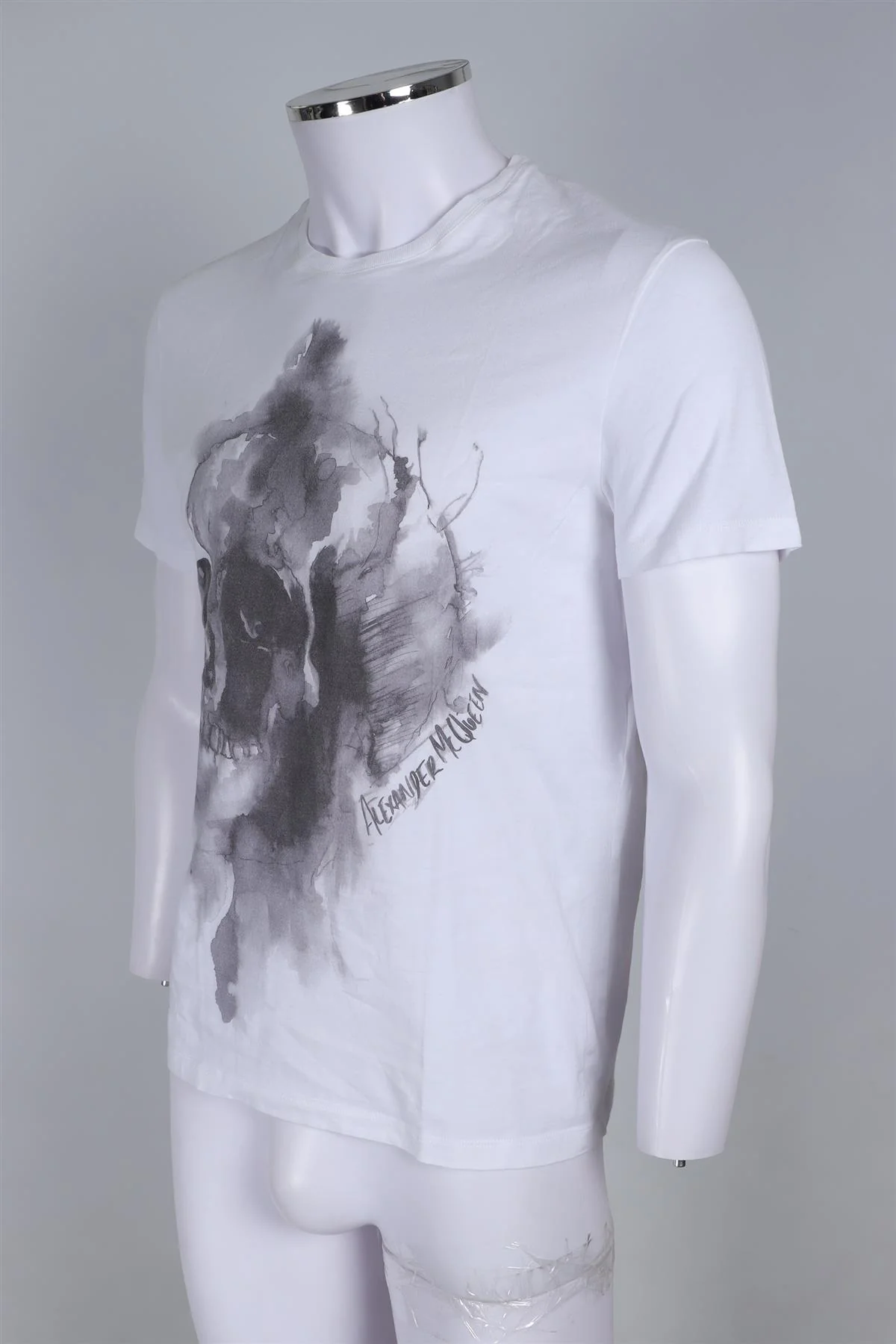 ALEXANDER MCQUEEN WHITE MENS COTTON T-SHIRT SMALL - Image 3