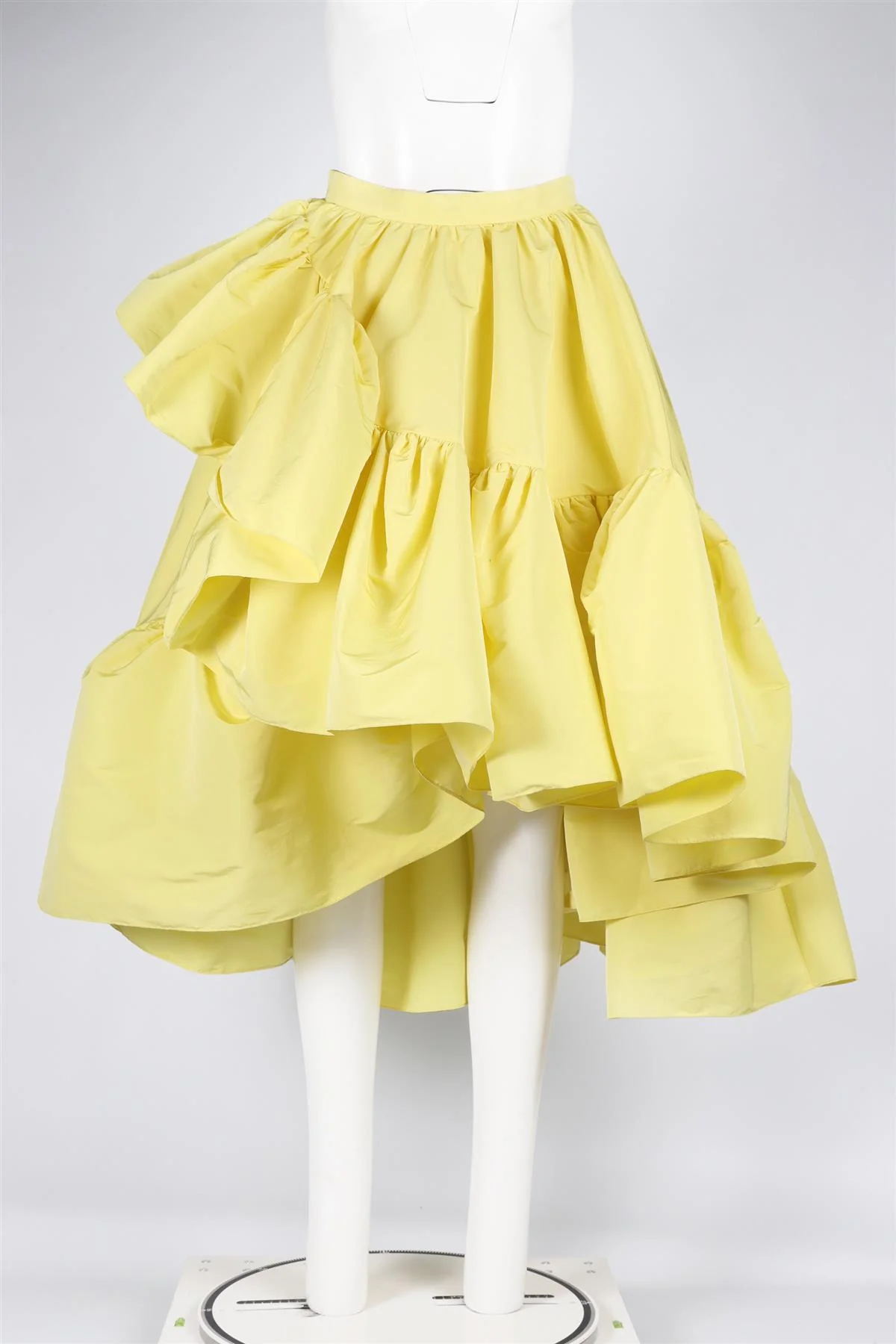 ALEXANDER MCQUEEN YELLOW TAFFETA SKIRT IT 40 UK 8 - Image 3