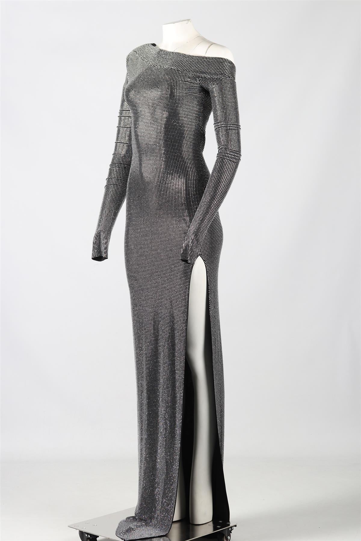ALEXANDER TEREKHOV CRYSTAL AND JERSEY MAXI DRESS IT 40 UK 8 - Image 3