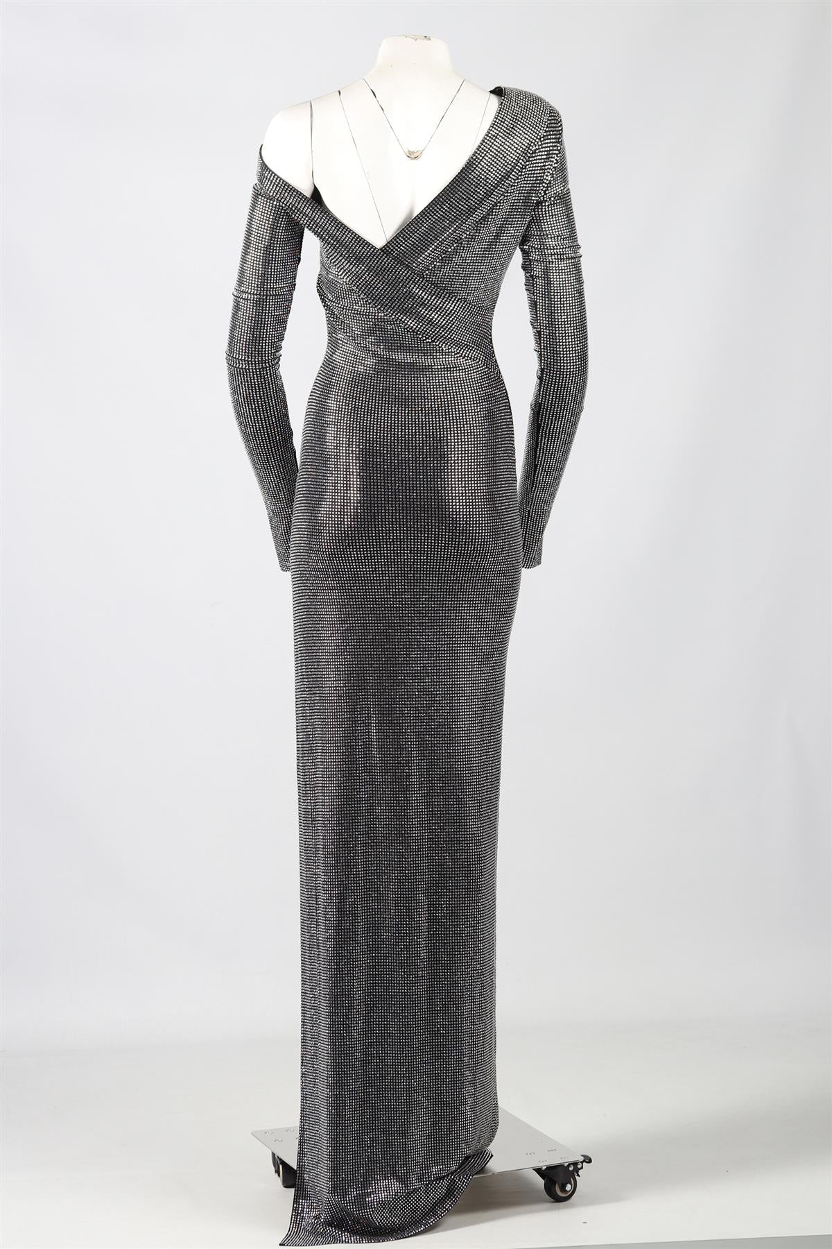 ALEXANDER TEREKHOV CRYSTAL AND JERSEY MAXI DRESS IT 40 UK 8 - Image 4