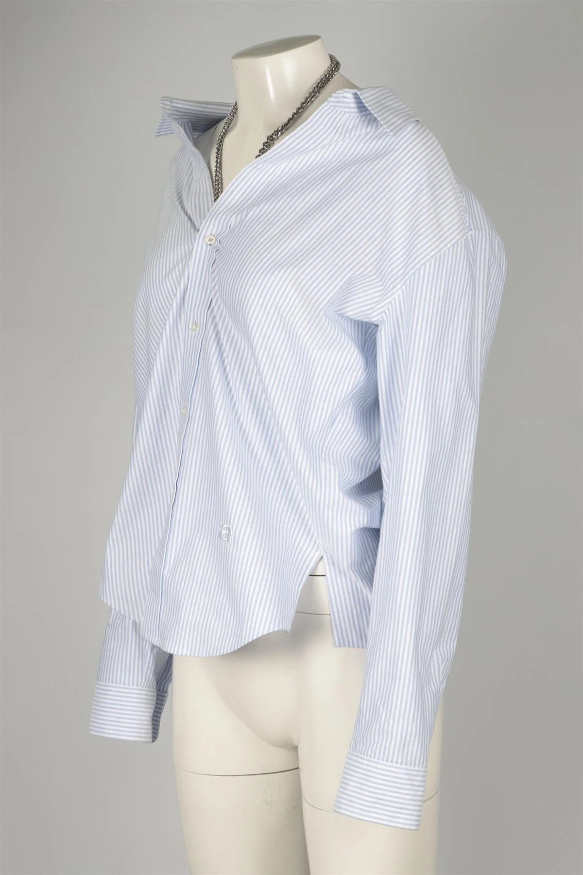ALEXANDER WANG BLUE COTTON SHIRT SMALL - Image 3