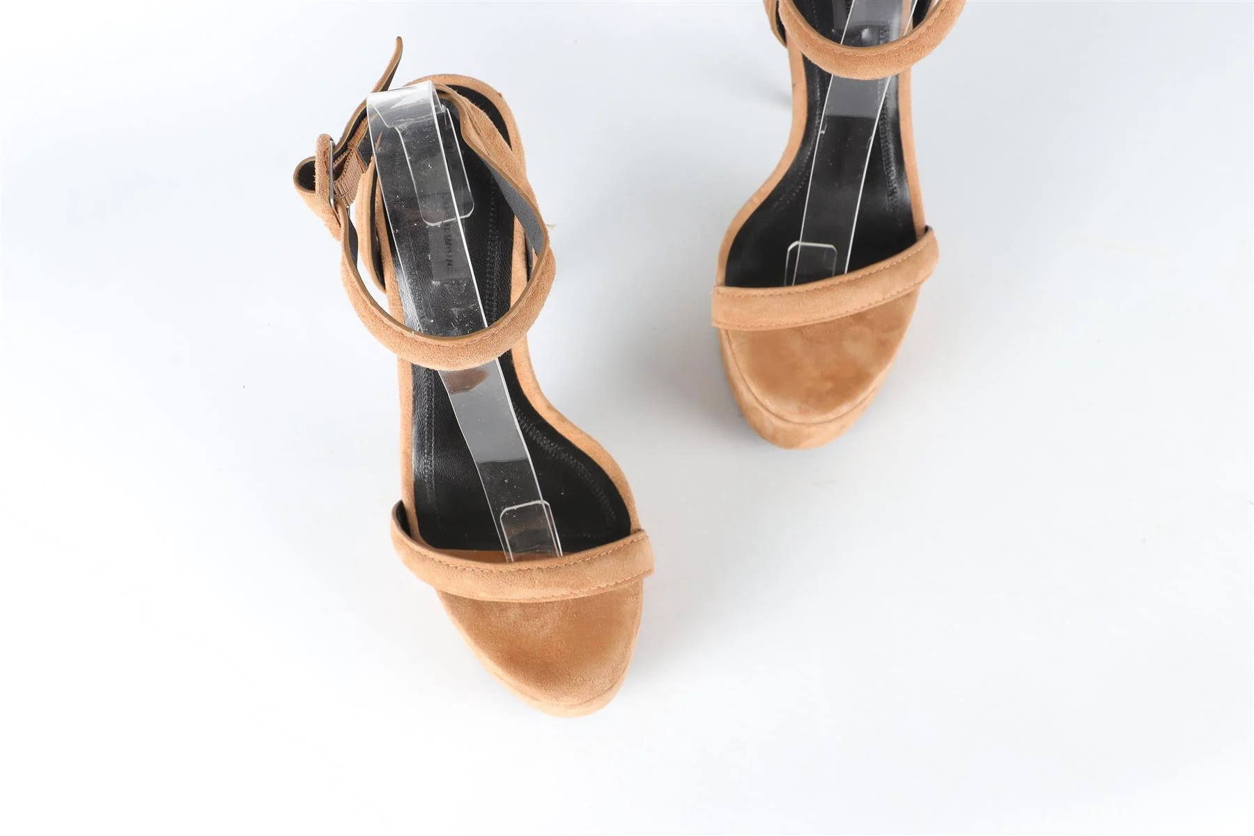 ALEXANDER WANG BROWN SUEDE PLATFORM SANDALS EU 37 UK 4 US 7 - Image 4