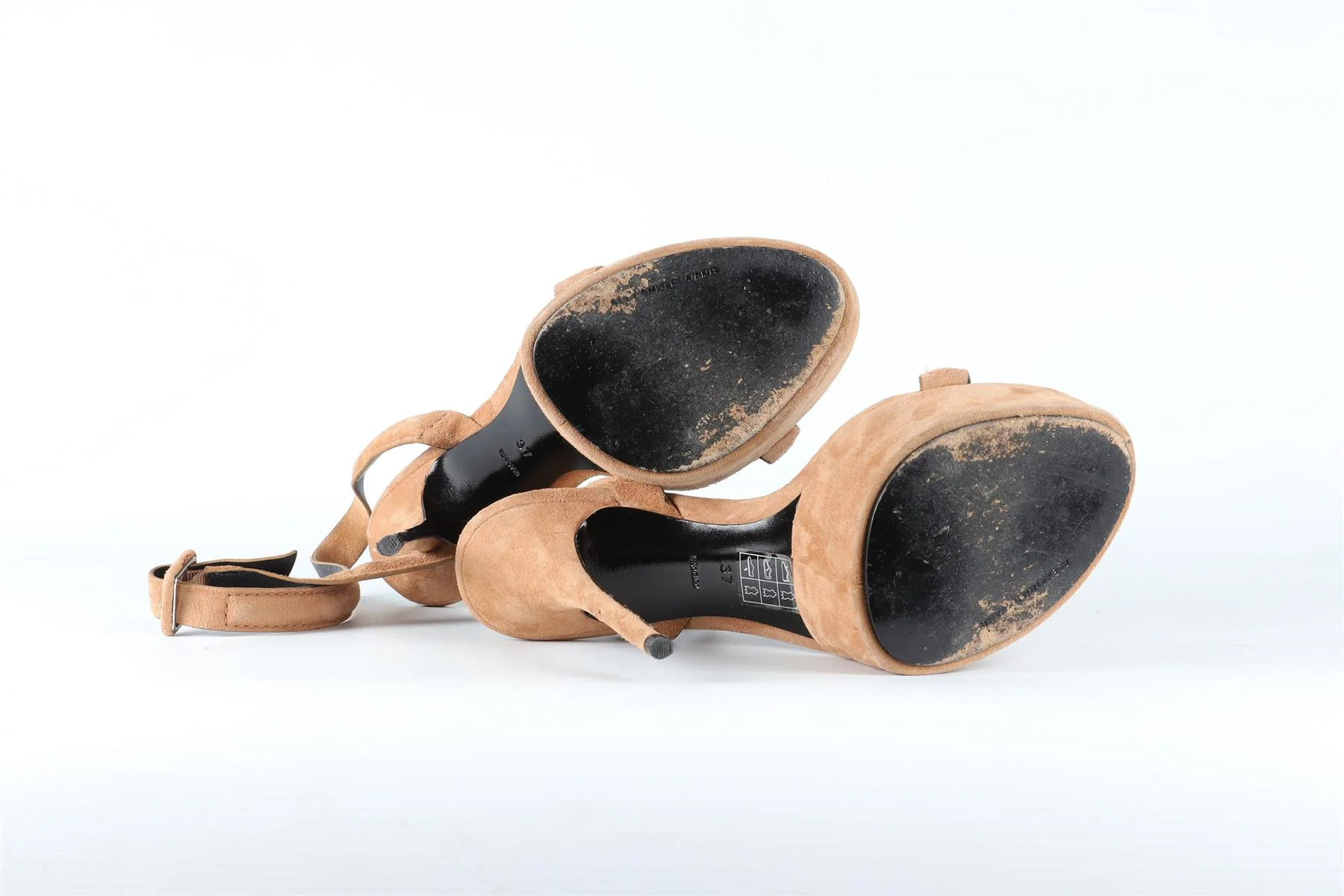 ALEXANDER WANG BROWN SUEDE PLATFORM SANDALS EU 37 UK 4 US 7 - Image 6