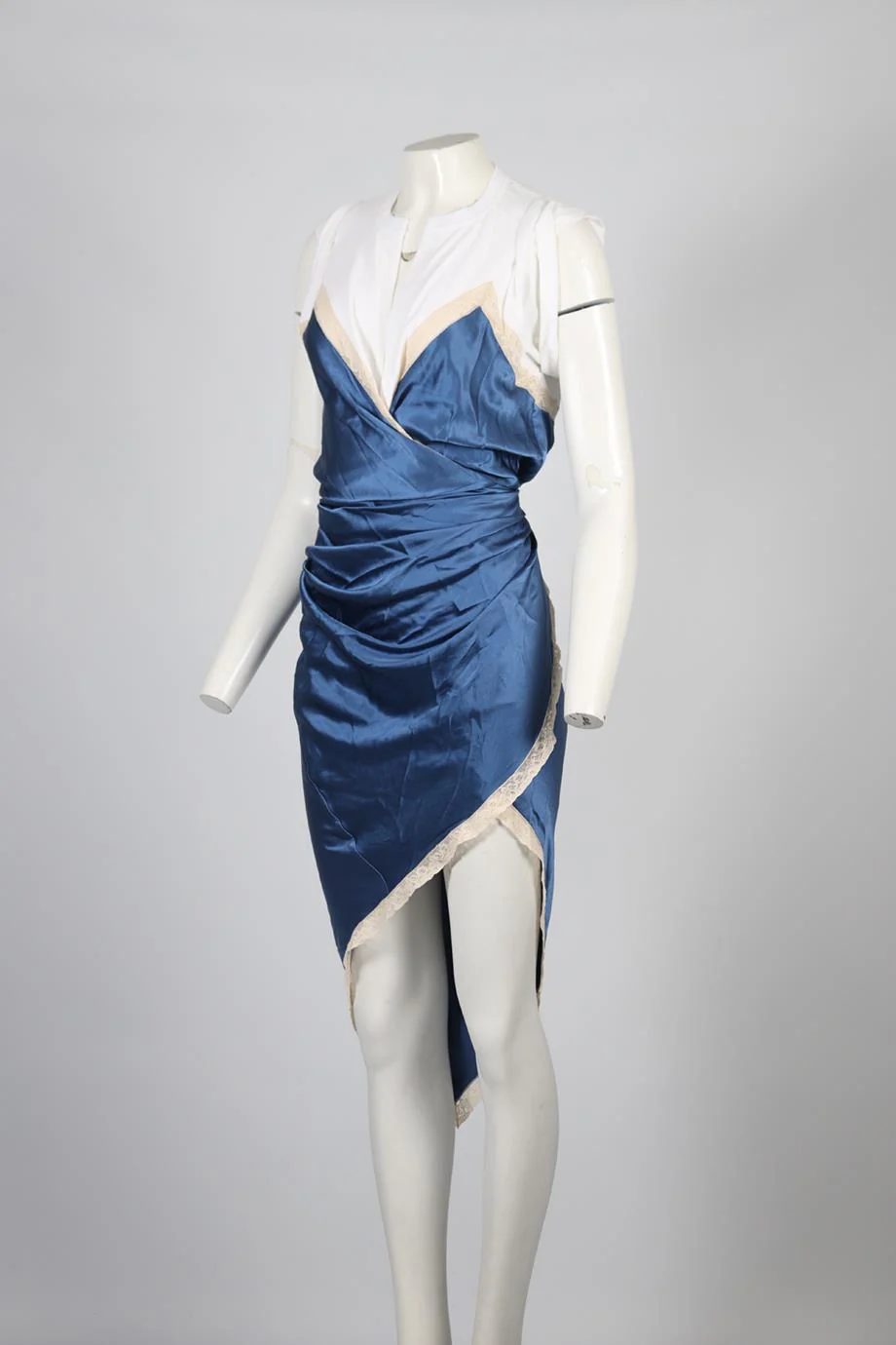 ALEXANDER WANG COTTON AND SILK BLEND MINI DRESS US 0 UK 4 - Image 3