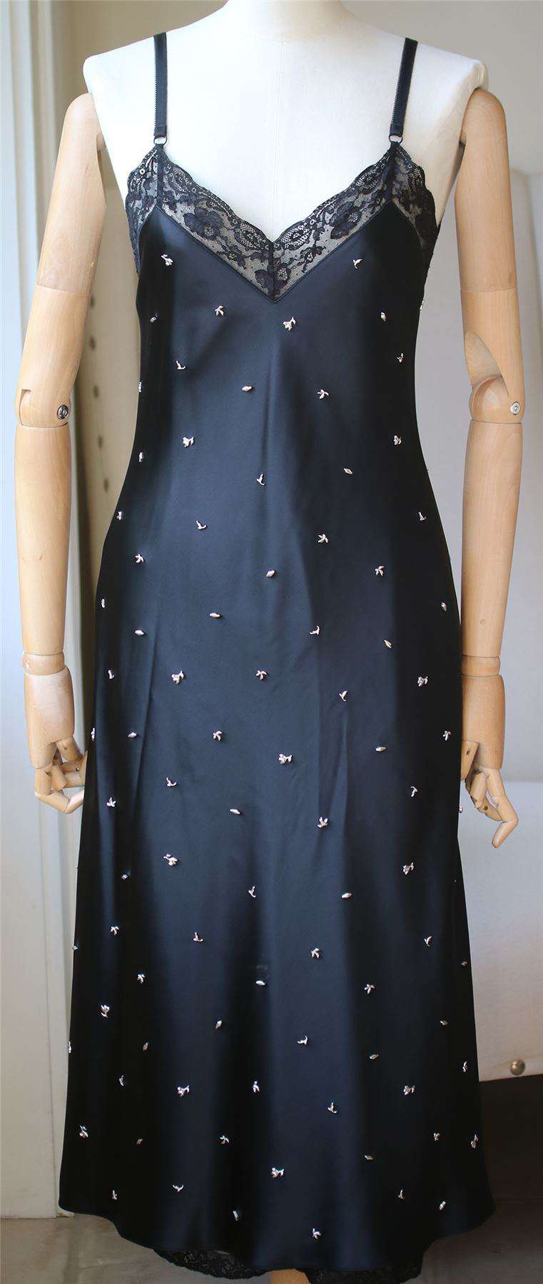 ALEXANDER WANG EMBELLISHED SATIN SLIP DRESS US 2 UK 6 - Image 3