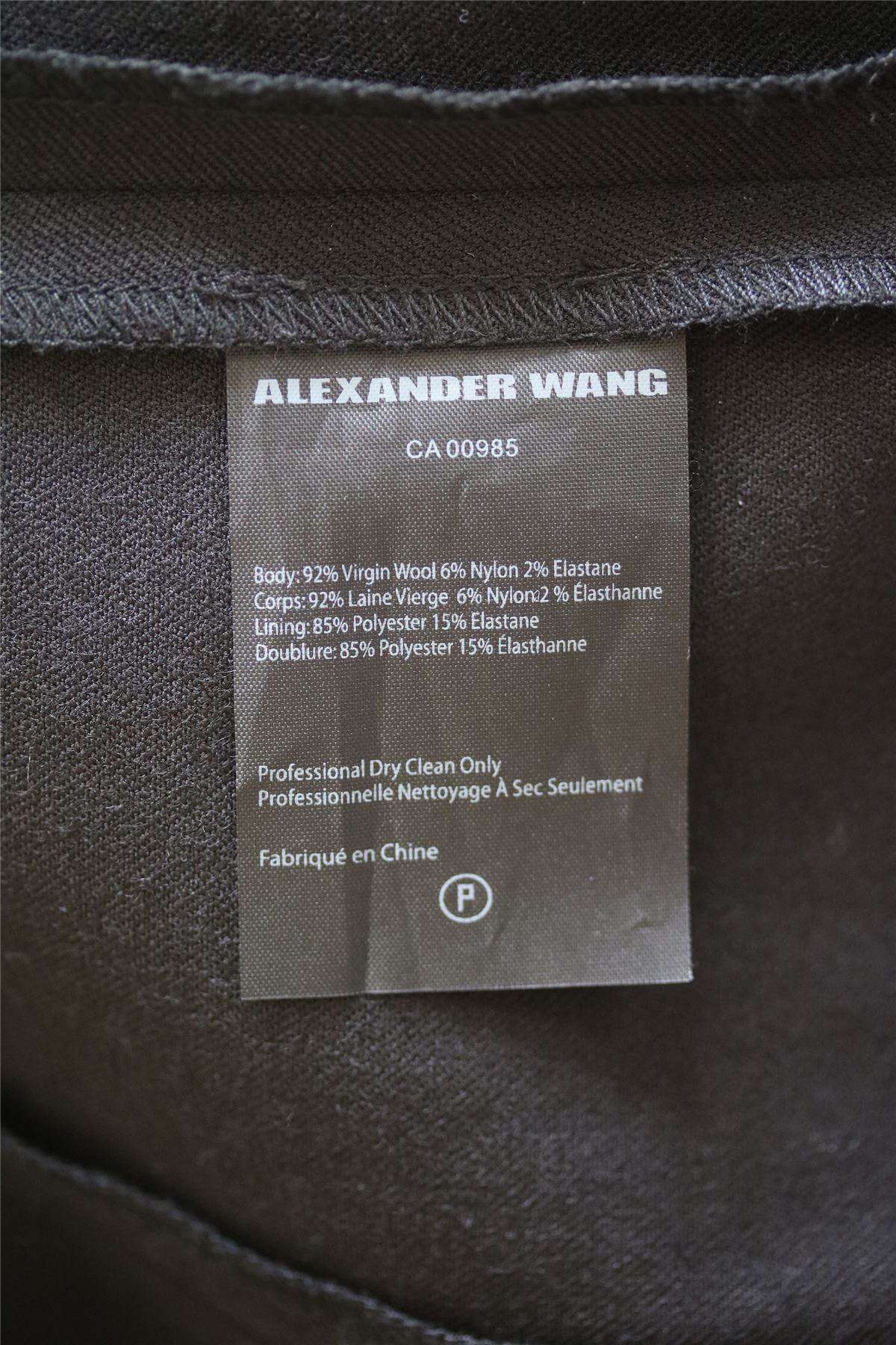 ALEXANDER WANG FITTED WOOL JUMPSUIT US 2 UK 6 - Image 6