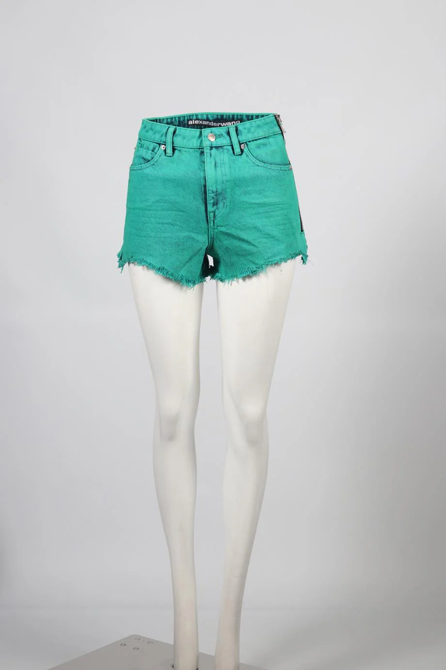 ALEXANDER WANG HIGH RISE DENIM SHORTS W26 UK 8 - Image 2