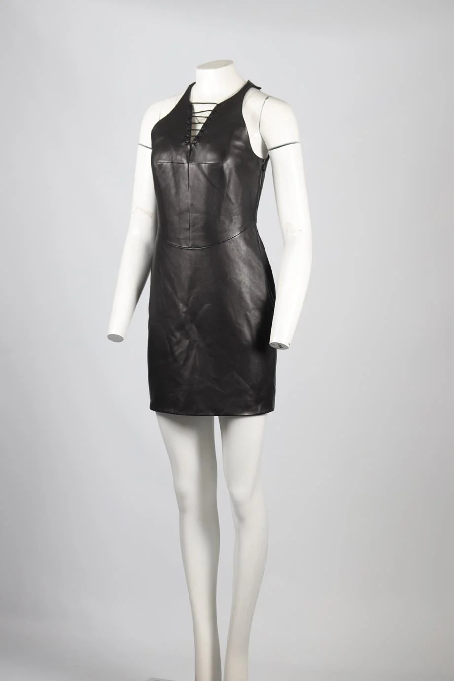 ALEXANDER WANG LEATHER MINI DRESS US 4 UK 8 - Image 3