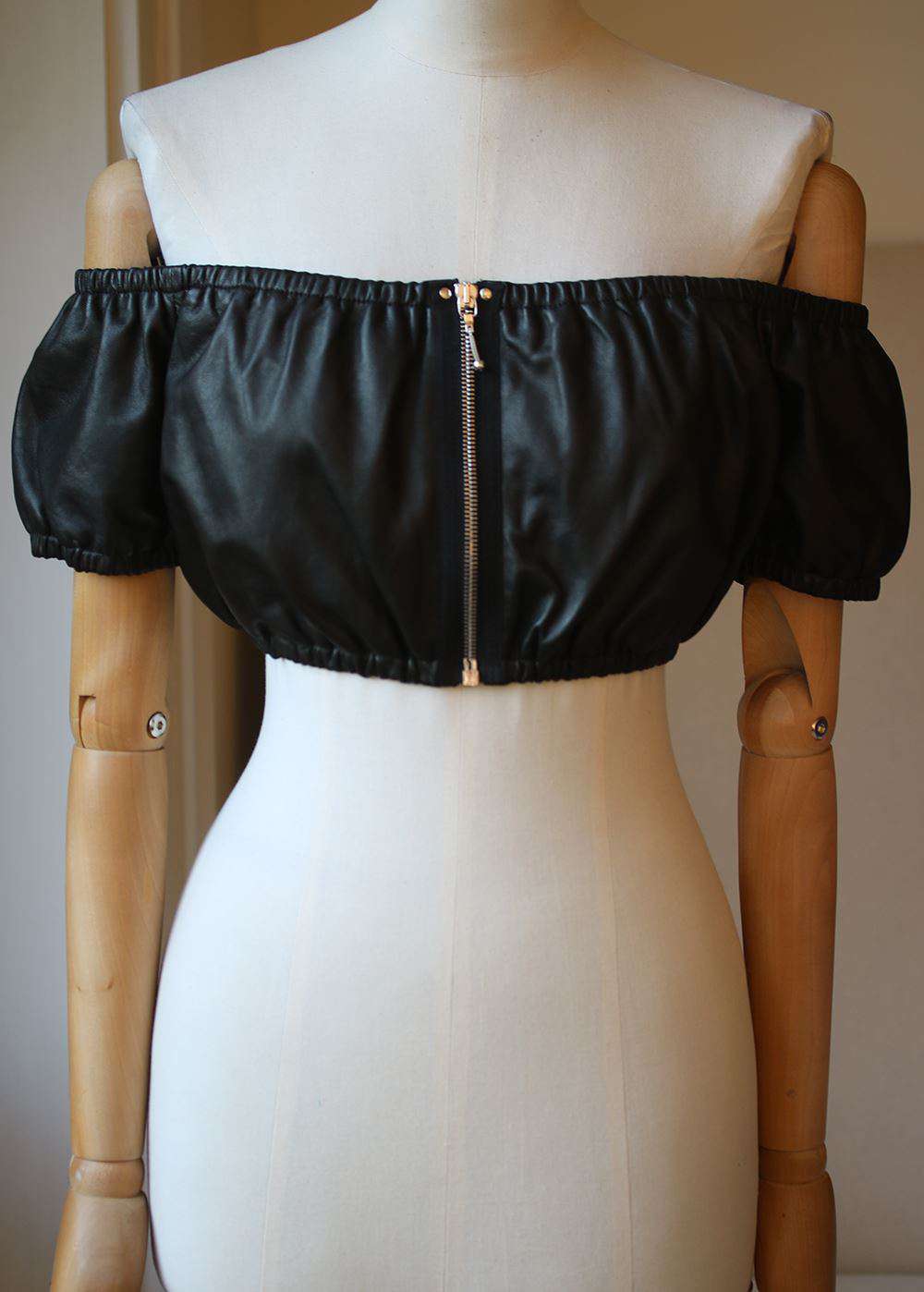 ALEXANDER WANG OFF-THE-SHOULDER CROP TOP SMALL - Image 3