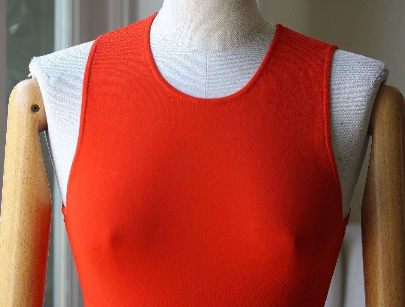 ALEXANDER WANG RED TUBULAR STRIPE TANK DRESS XS - Image 3