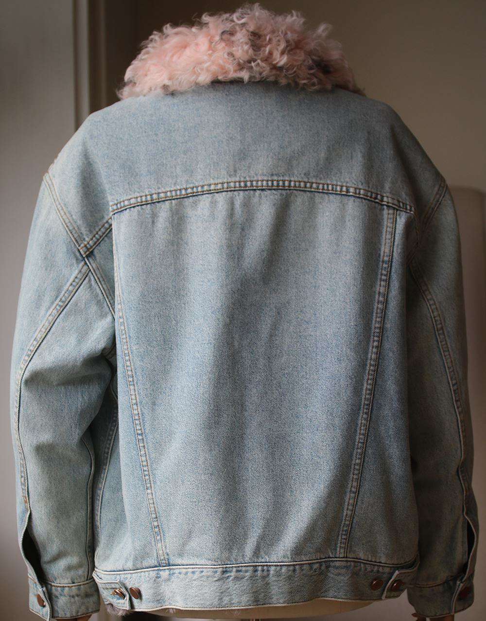 ALEXANDER WANG SHEARLING-LINED DENIM JACKET SMALL - Image 6