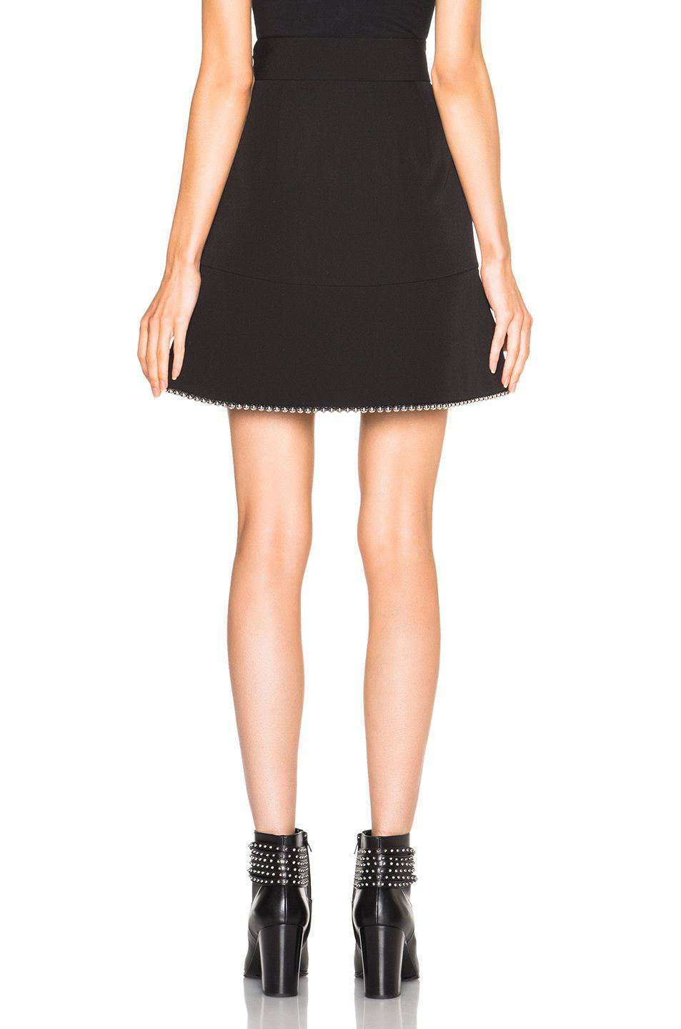 ALEXANDER WANG STUDDED WOOL A-LINE SKIRT US 4 UK 8 - Image 2
