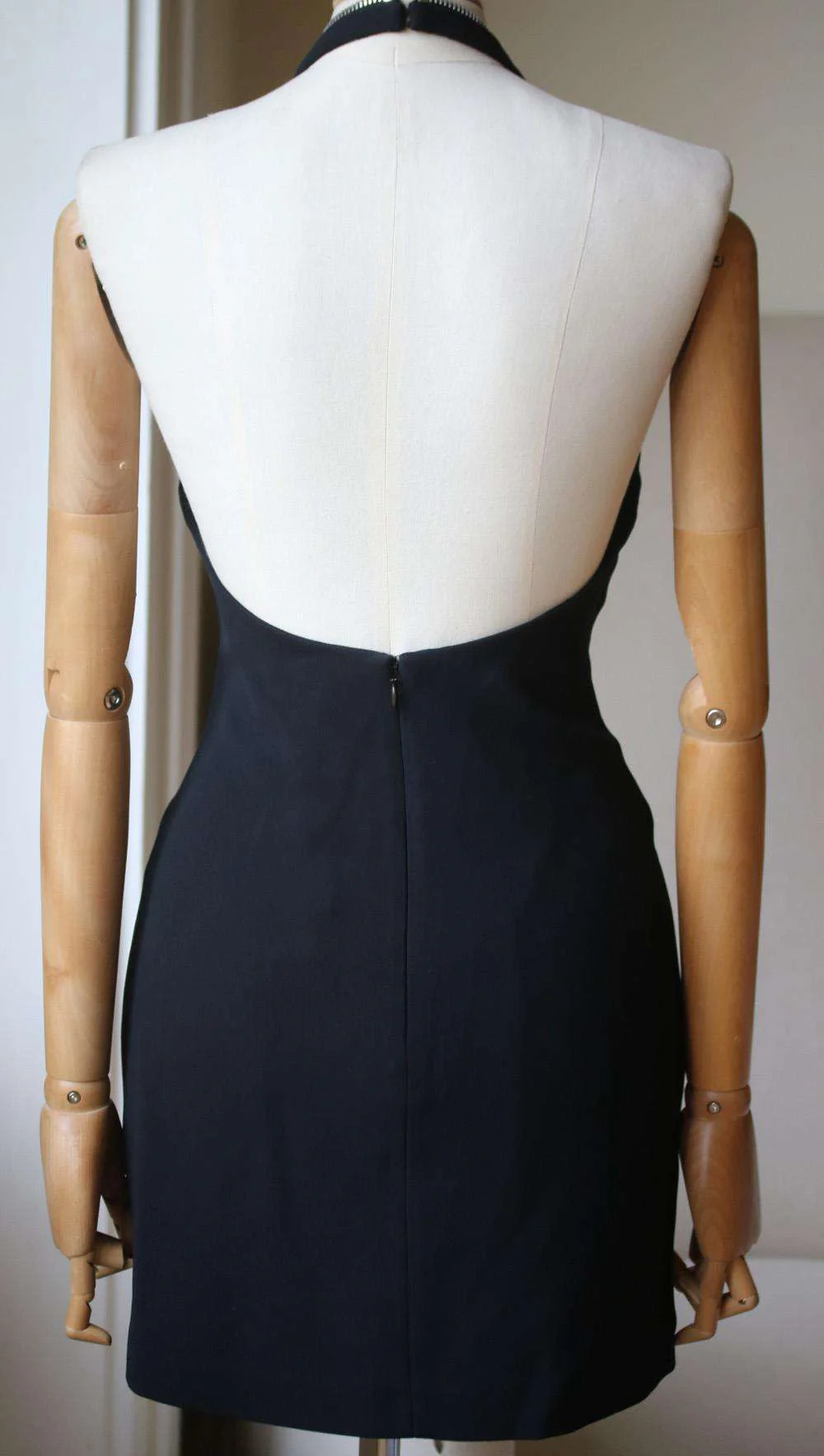 ALEXANDER WANG ZIP EMBELLISHED HALTERNECK MINI DRESS US 2 UK 6 - Image 4