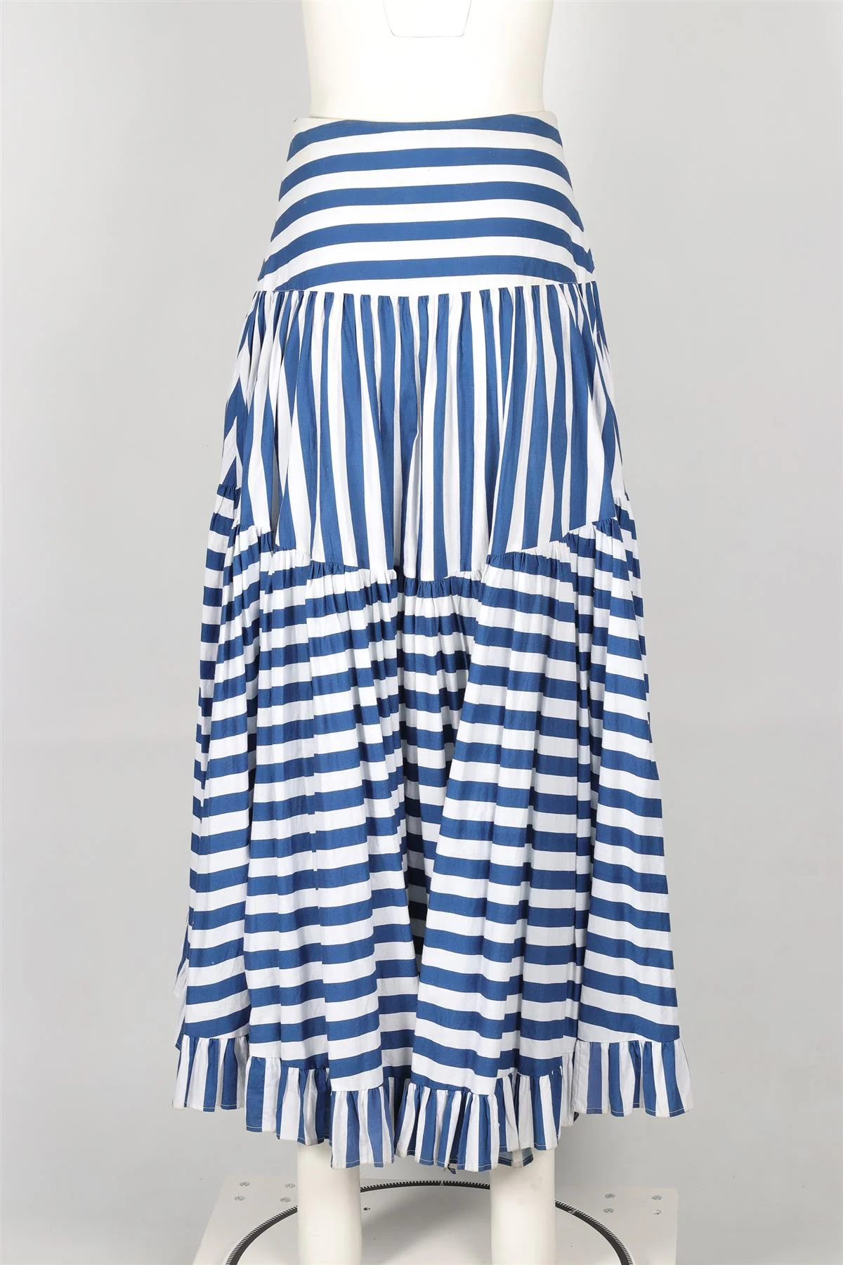ALEXANDRA MIRO BLUE COTTON MAXI SKIRT SMALL - Image 4