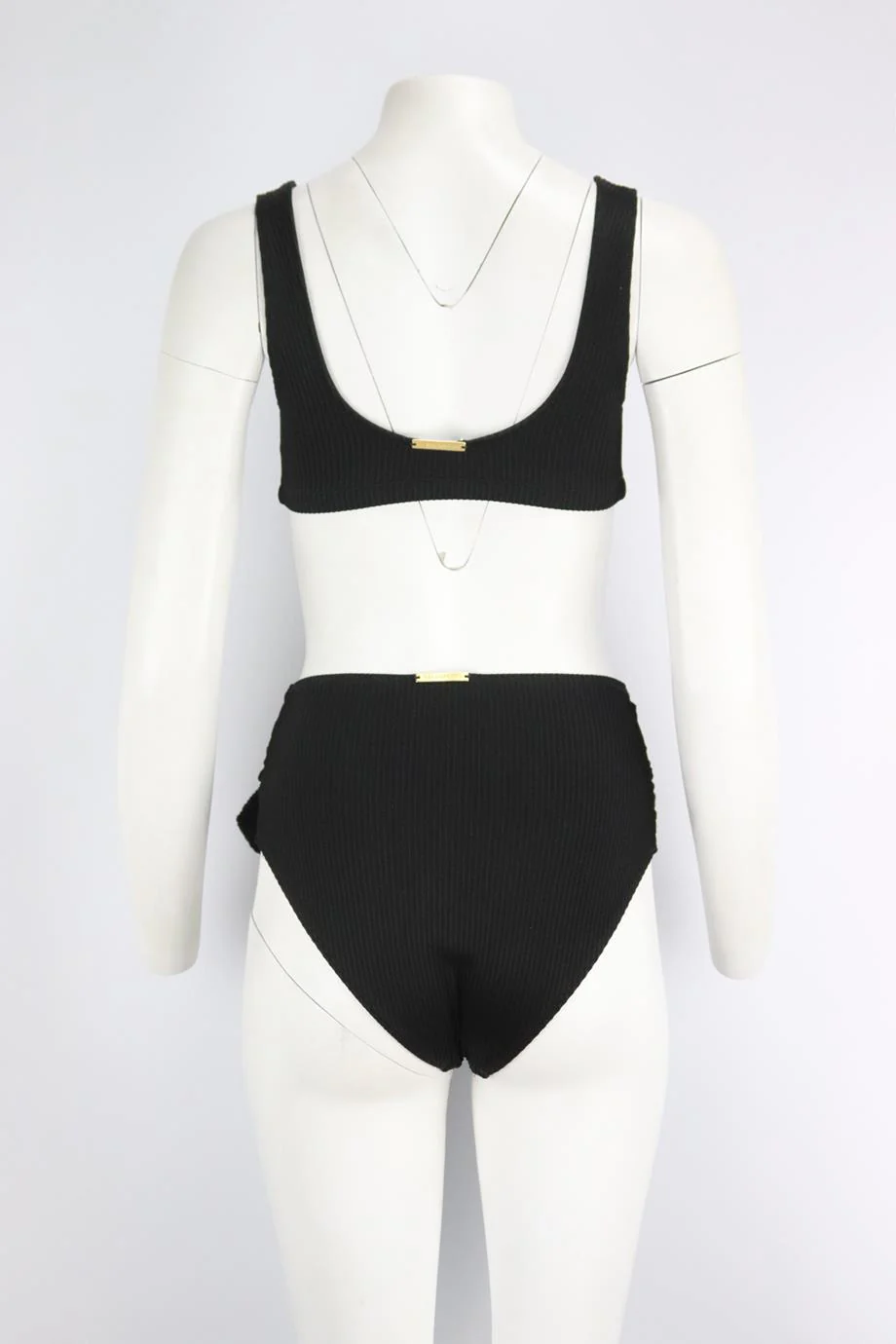 ALEXANDRA MIRO TIE FRONT RIBBED STRETCH BIKINI SMALL - Image 4