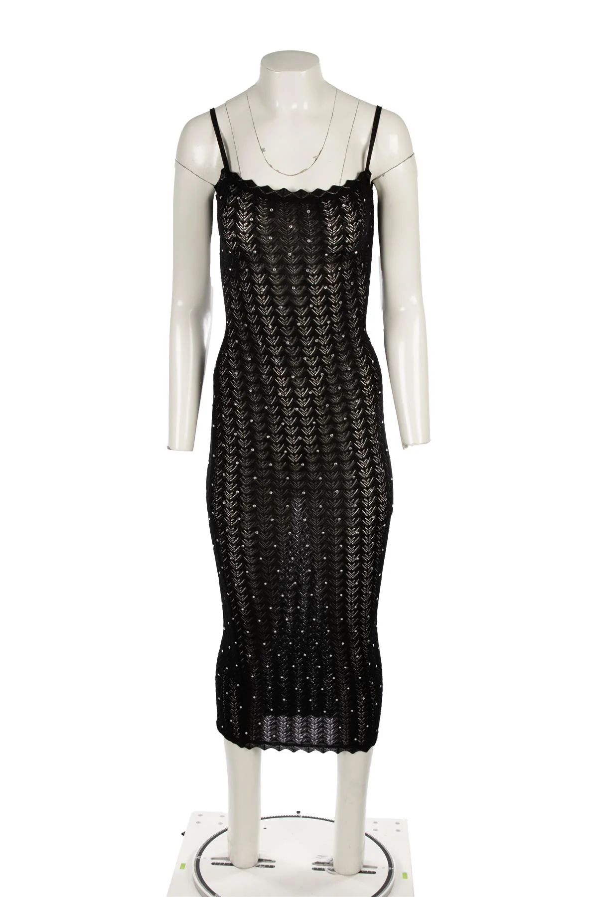 ALEXANDRA RICH BLACK MESH MAXI DRESS IT 40 UK 8 - Image 2