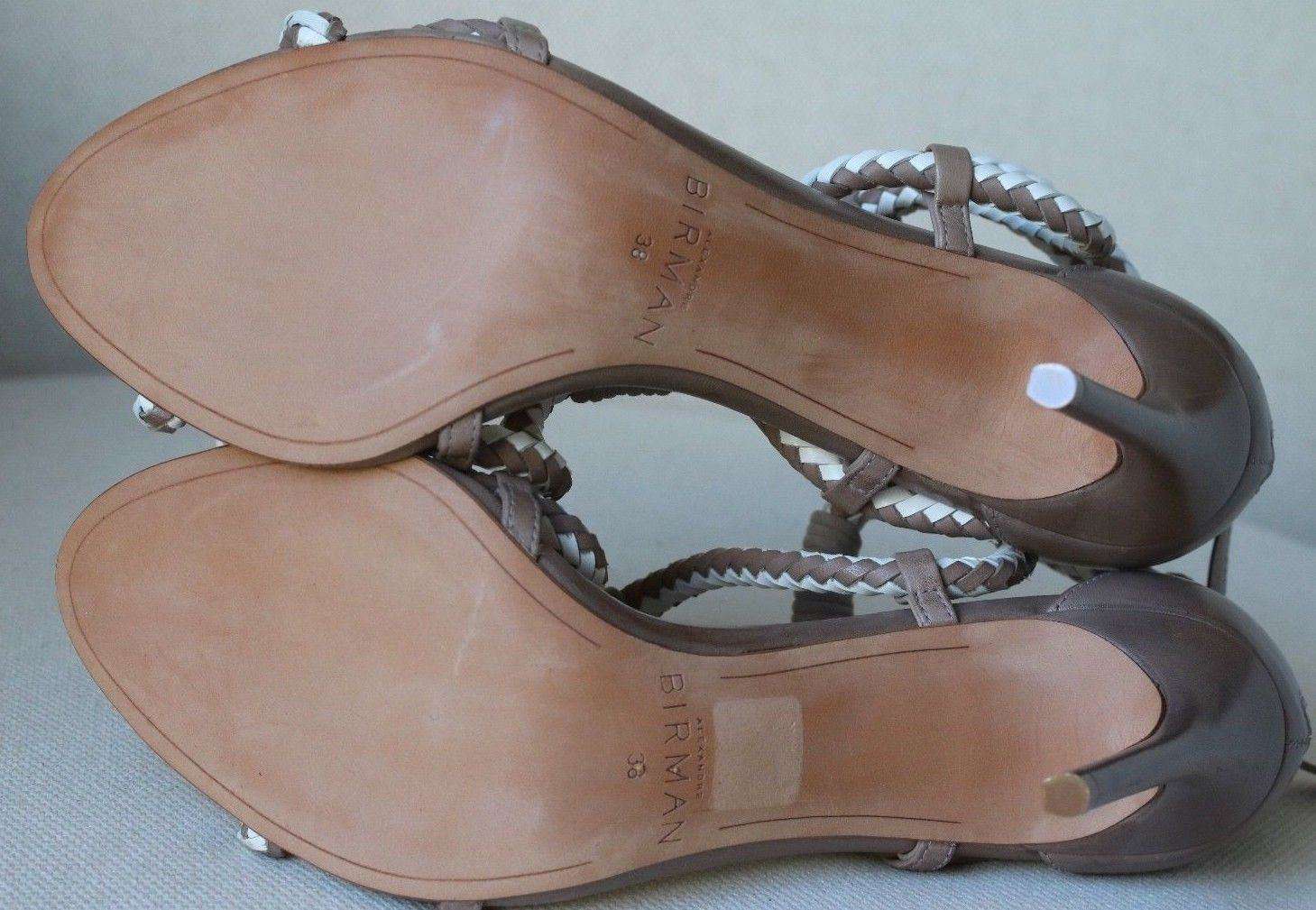 ALEXANDRE BIRMAN BRAIDED TWO-TONE SANDALS HEELS EU 38 UK 5 US 8 - Image 3