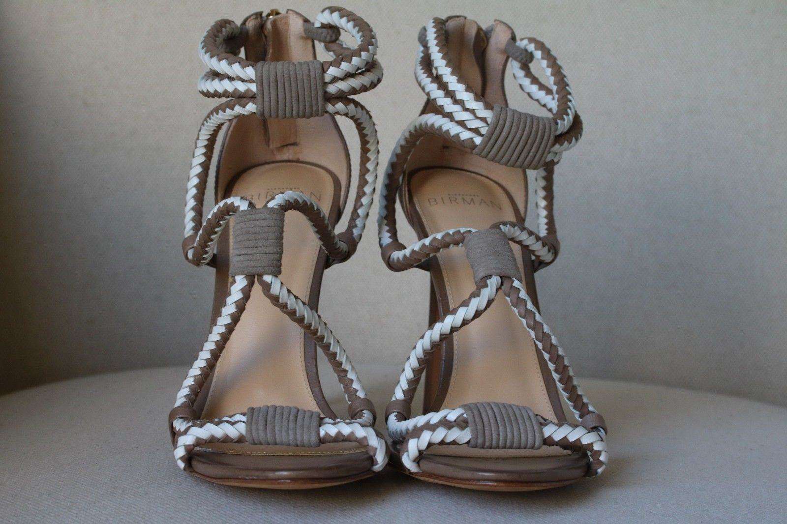 ALEXANDRE BIRMAN BRAIDED TWO-TONE SANDALS HEELS EU 38 UK 5 US 8 - Image 4