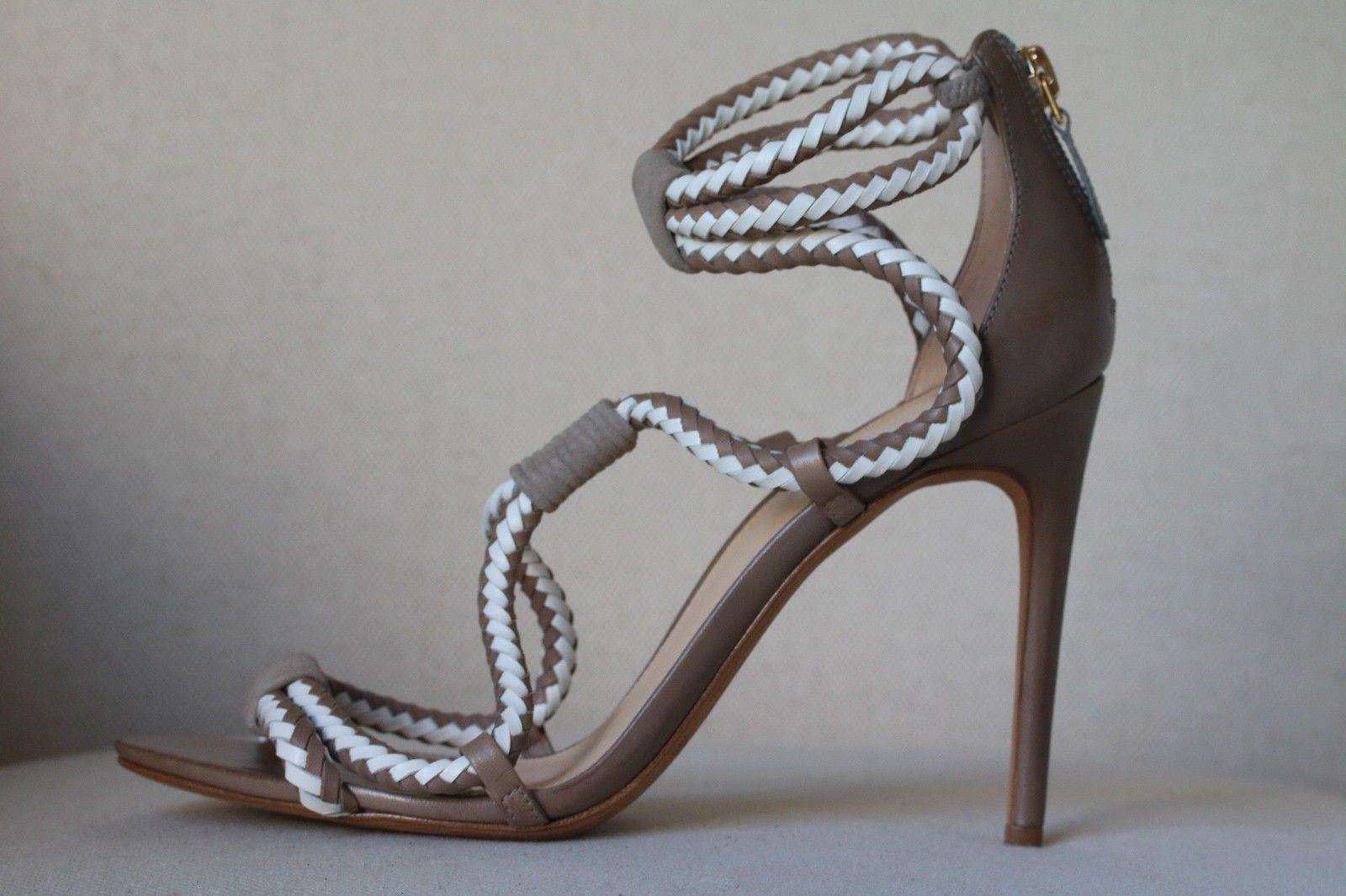 ALEXANDRE BIRMAN BRAIDED TWO-TONE SANDALS HEELS EU 38 UK 5 US 8 - Image 5