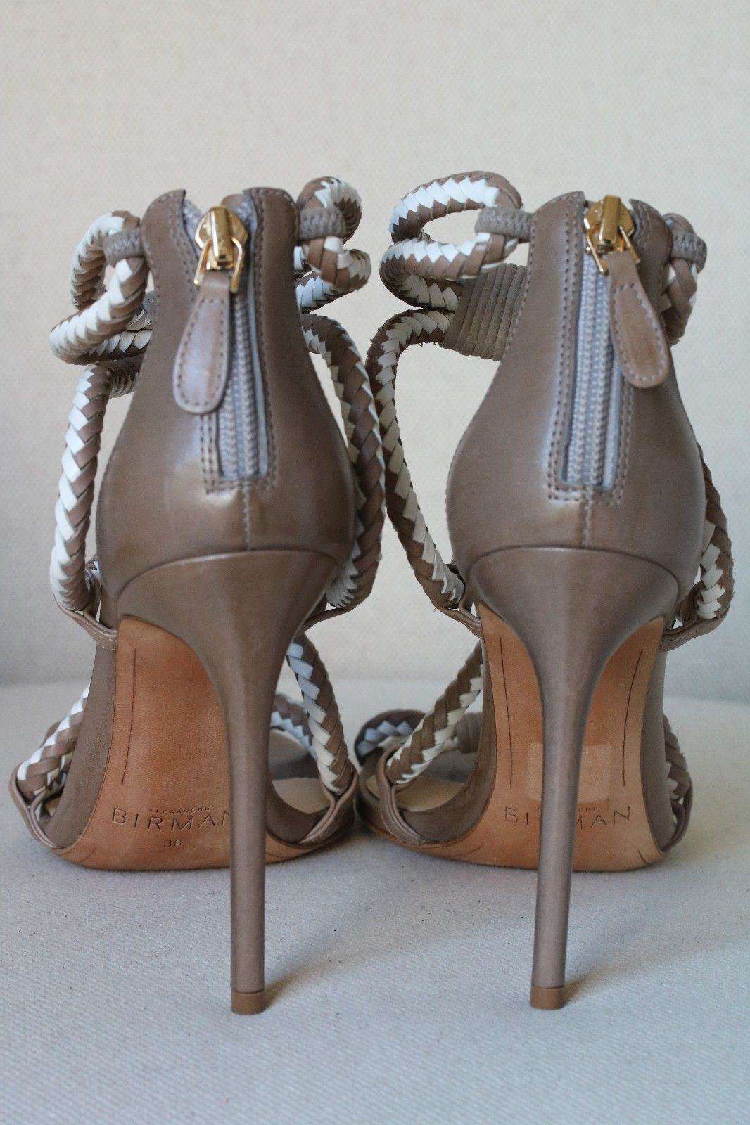 ALEXANDRE BIRMAN BRAIDED TWO-TONE SANDALS HEELS EU 38 UK 5 US 8 - Image 6
