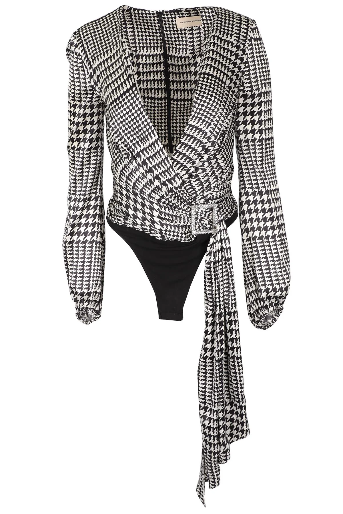ALEXANDRE VAUTHIER BLACK SILK BODYSUIT FR 38 UK 10
