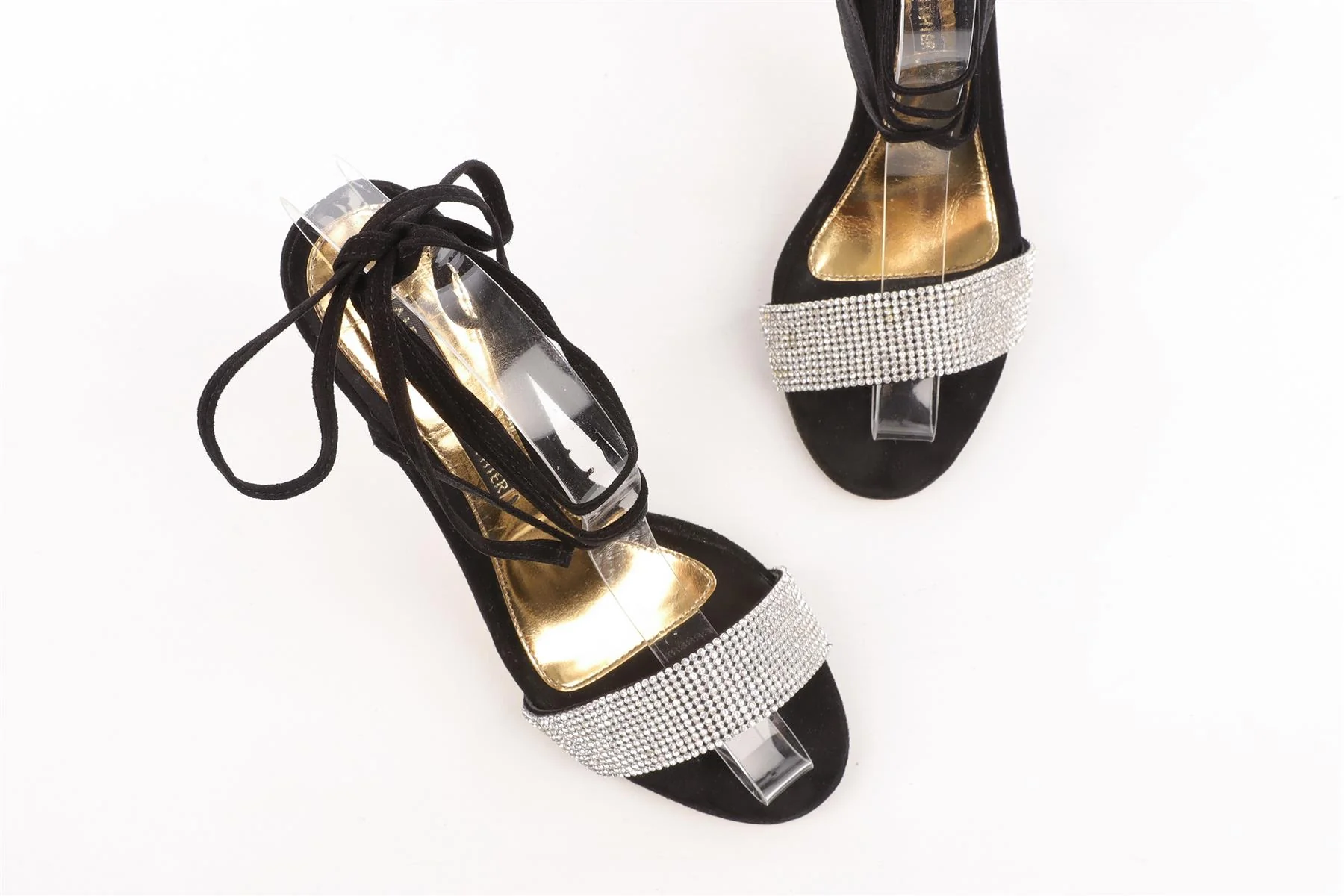 ALEXANDRE VAUTHIER BLACK SUEDE SANDALS EU 37 UK 4 US 7 - Image 4