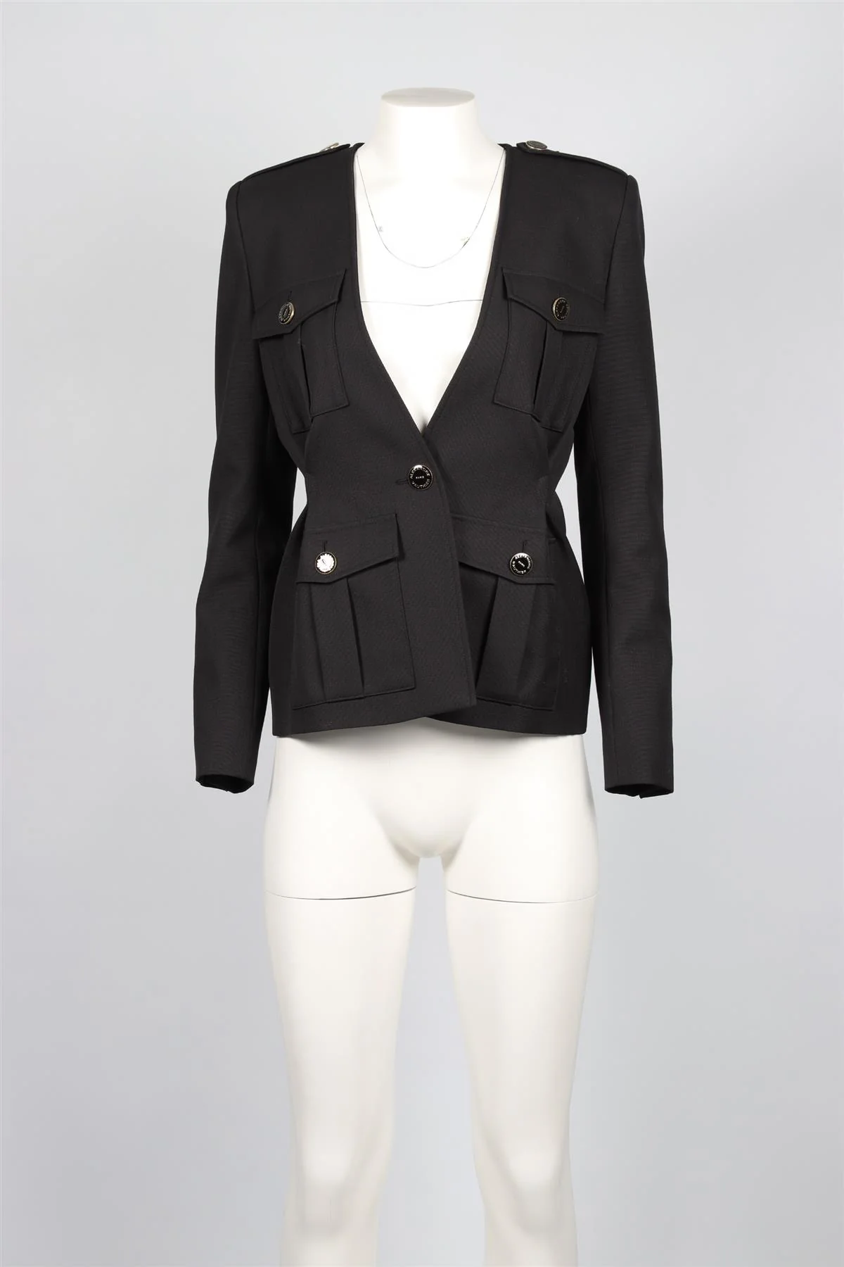 ALEXANDRE VAUTHIER BLACK WOOL JACKET FR 36 UK 8 - Image 2