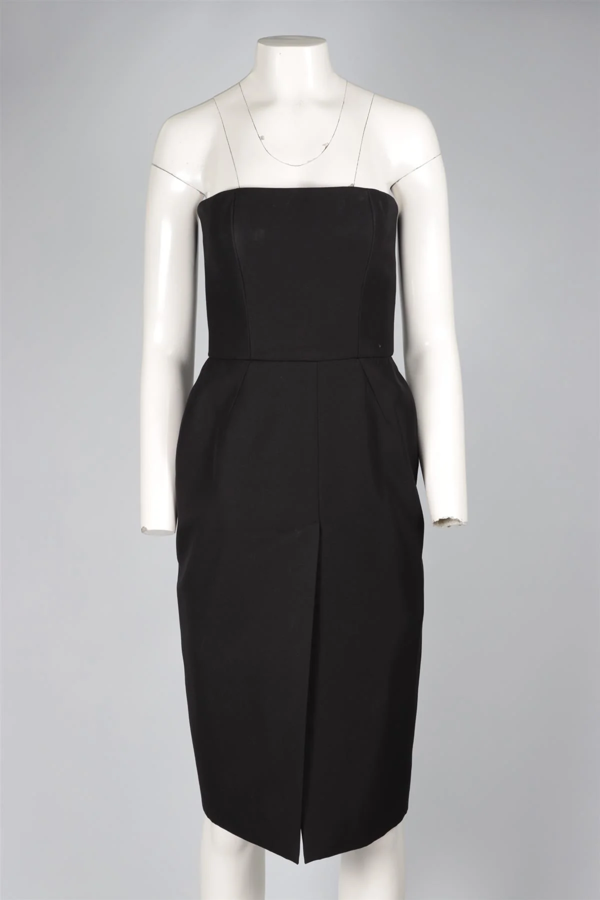 ALEXANDRE VAUTHIER BLACK WOOL MIDI DRESS FR 38 UK 10 - Image 2