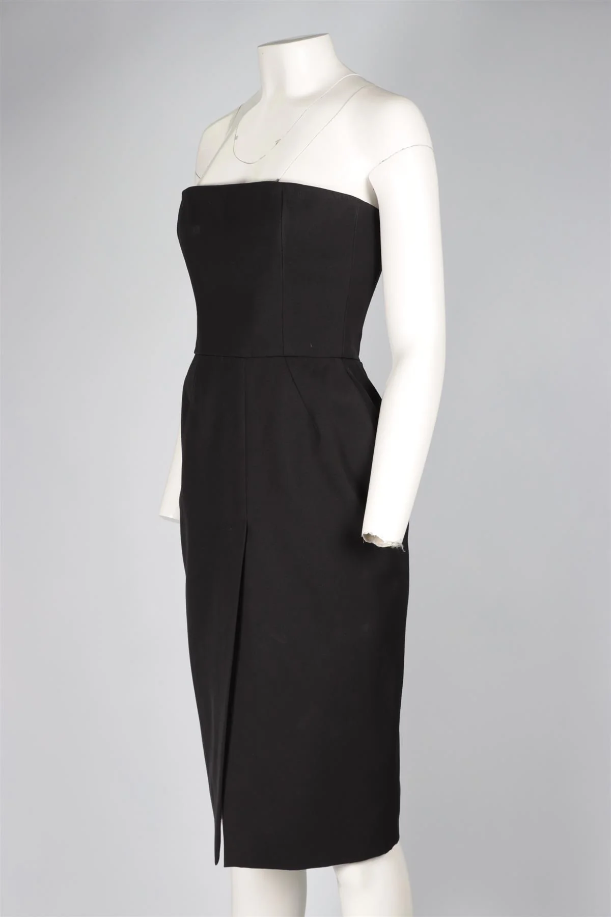 ALEXANDRE VAUTHIER BLACK WOOL MIDI DRESS FR 38 UK 10 - Image 3