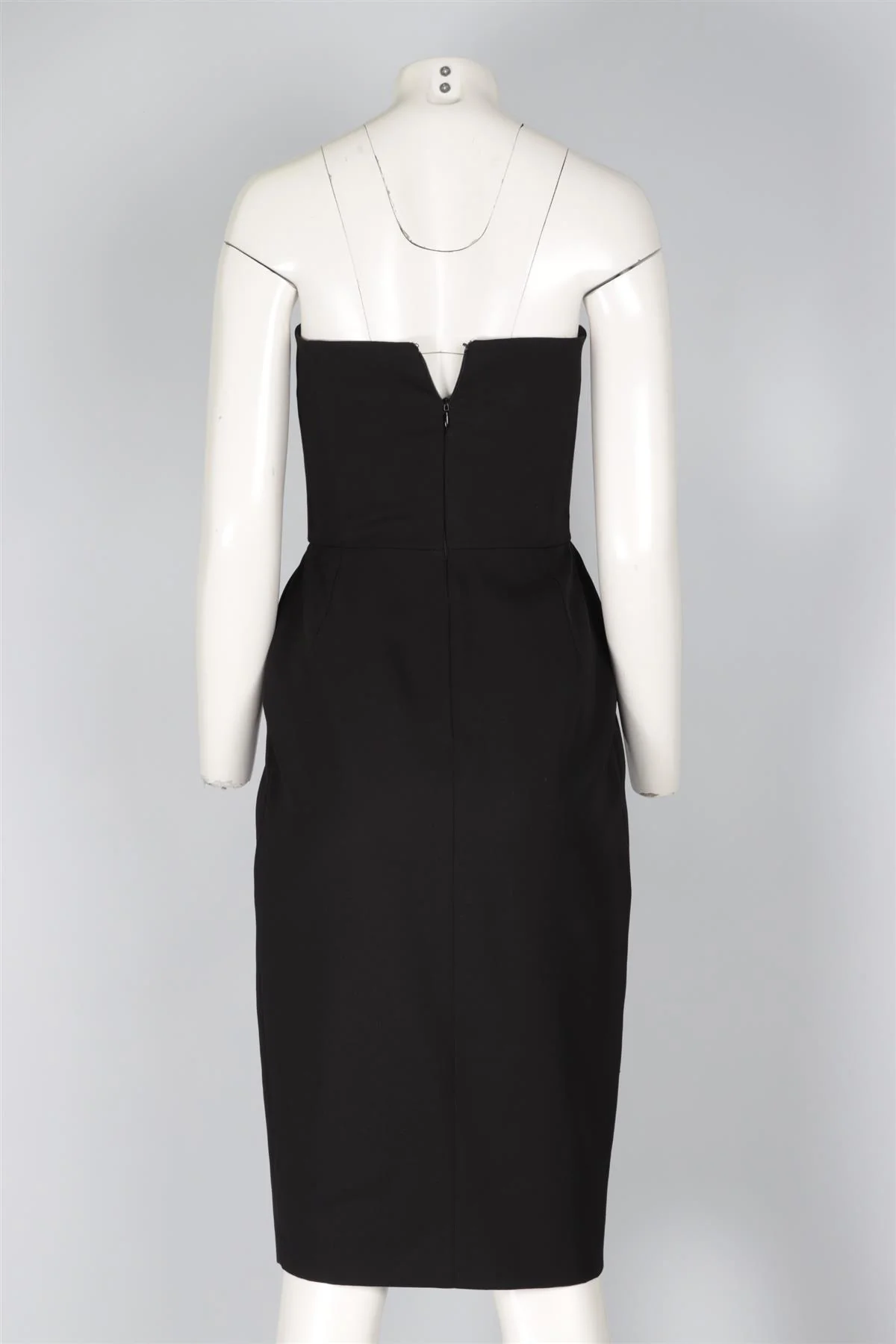 ALEXANDRE VAUTHIER BLACK WOOL MIDI DRESS FR 38 UK 10 - Image 4