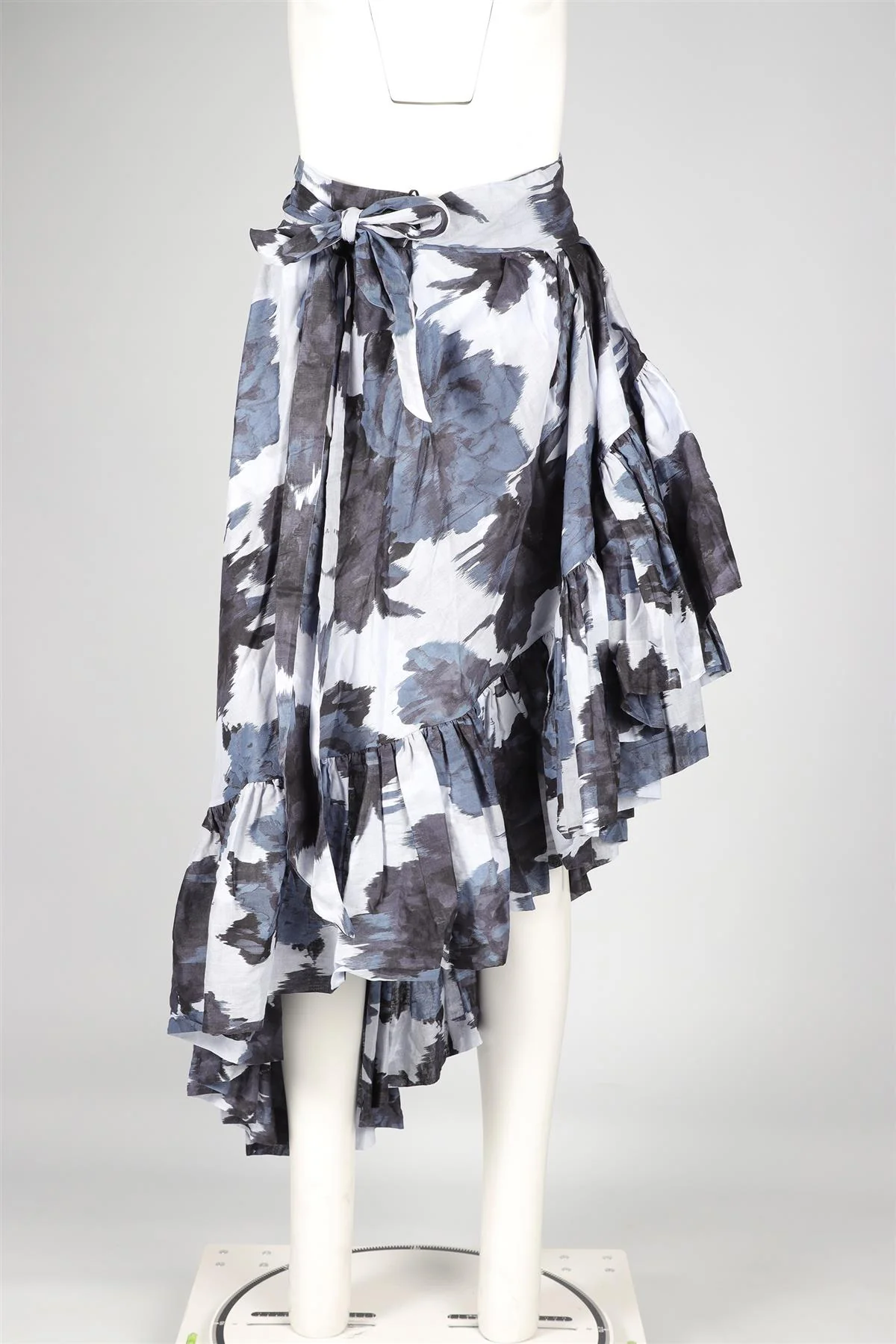 ALEXANDRE VAUTHIER BLUE COTTON MIDI SKIRT SMALL FR 36 UK 8 - Image 2